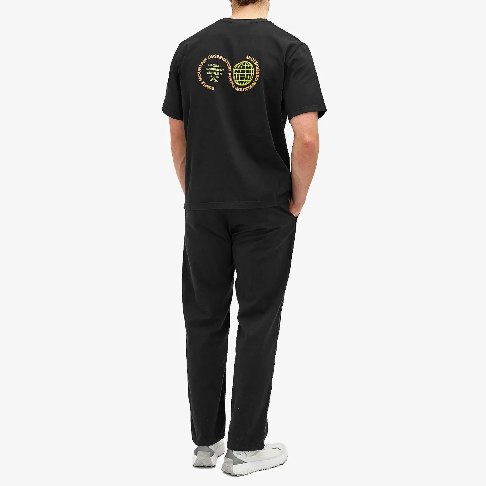 Purple Mountain Observatory Men's Globe T-Shirt Black