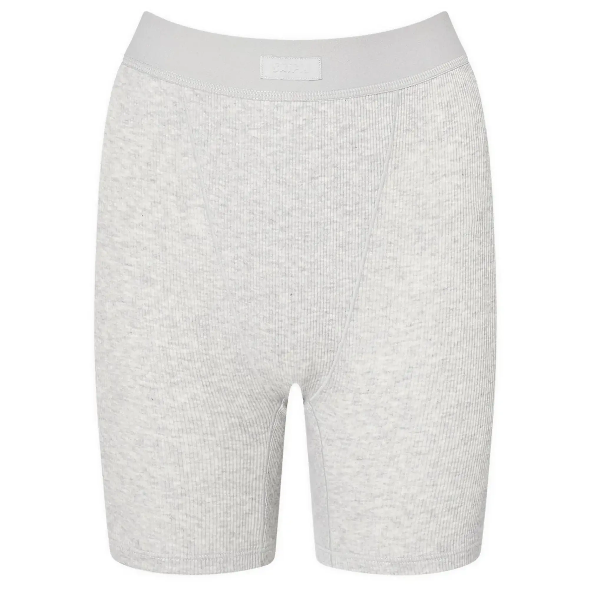 SKIMS Women's Cotton Rib Boxer Light Heather Grey