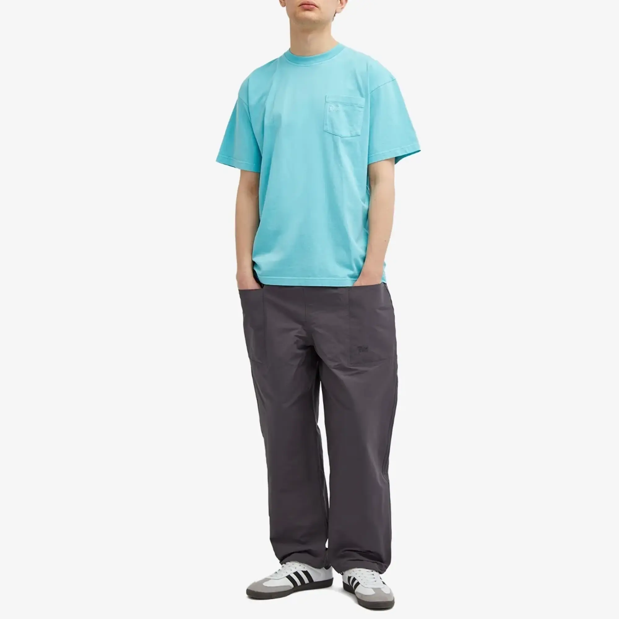 Patta Basic Pocket T-Shirt - Blue Radiance