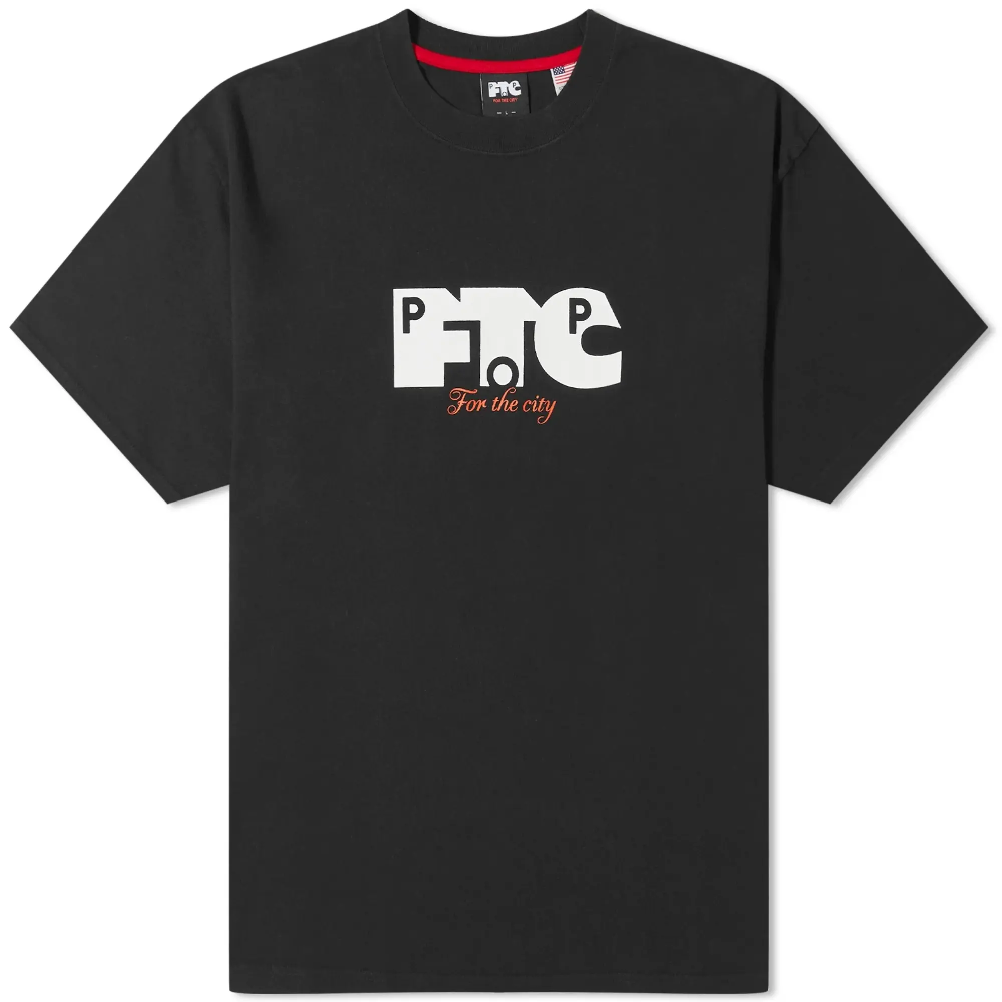 Pop Trading Company Men's x FTC Logo Tee Black