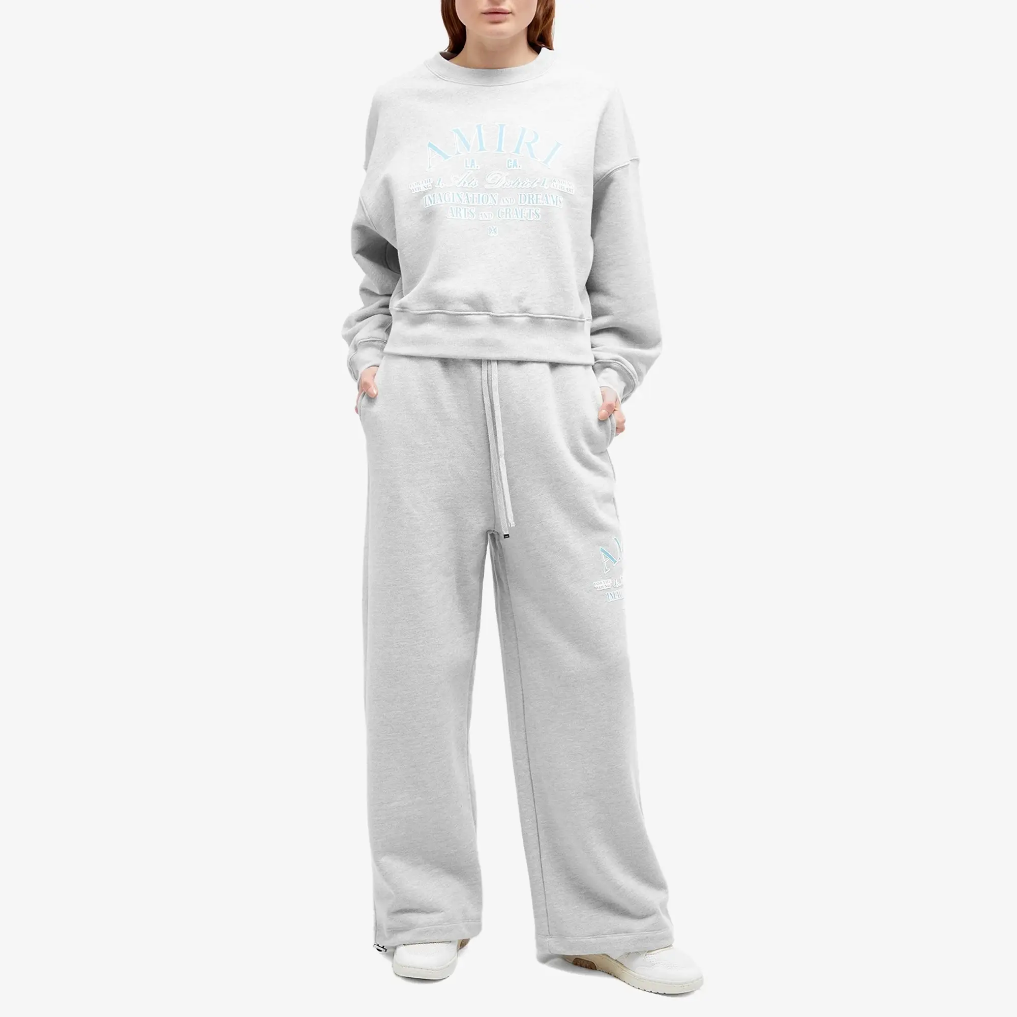 AMIRI Women's Arts District Baggy Sweatpant Heather Grey