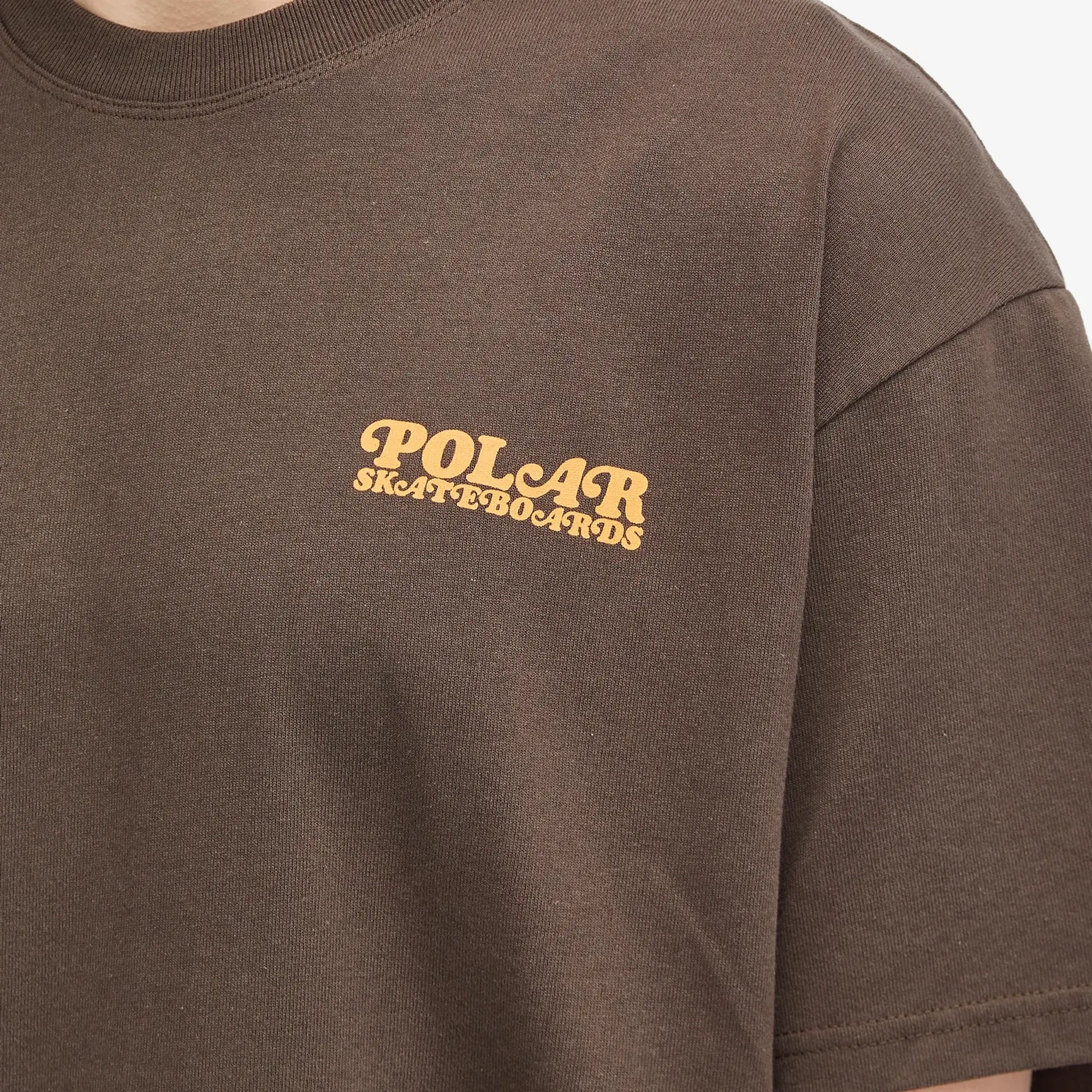 Polar Skate Co. Polar Skate Co Fields T-Shirt - Chocolate