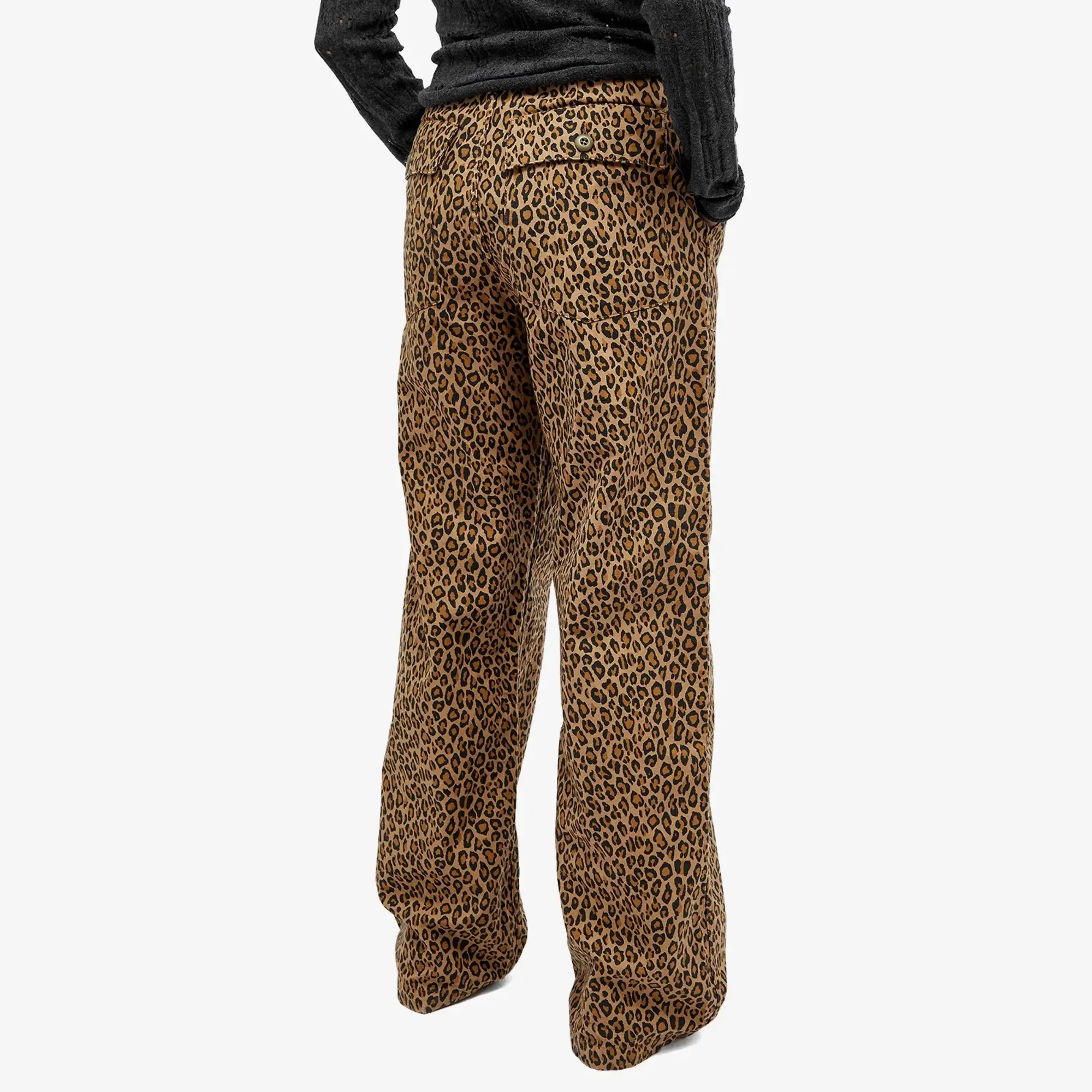 R13 Women's Wide Leg Utility Pant Leopard
