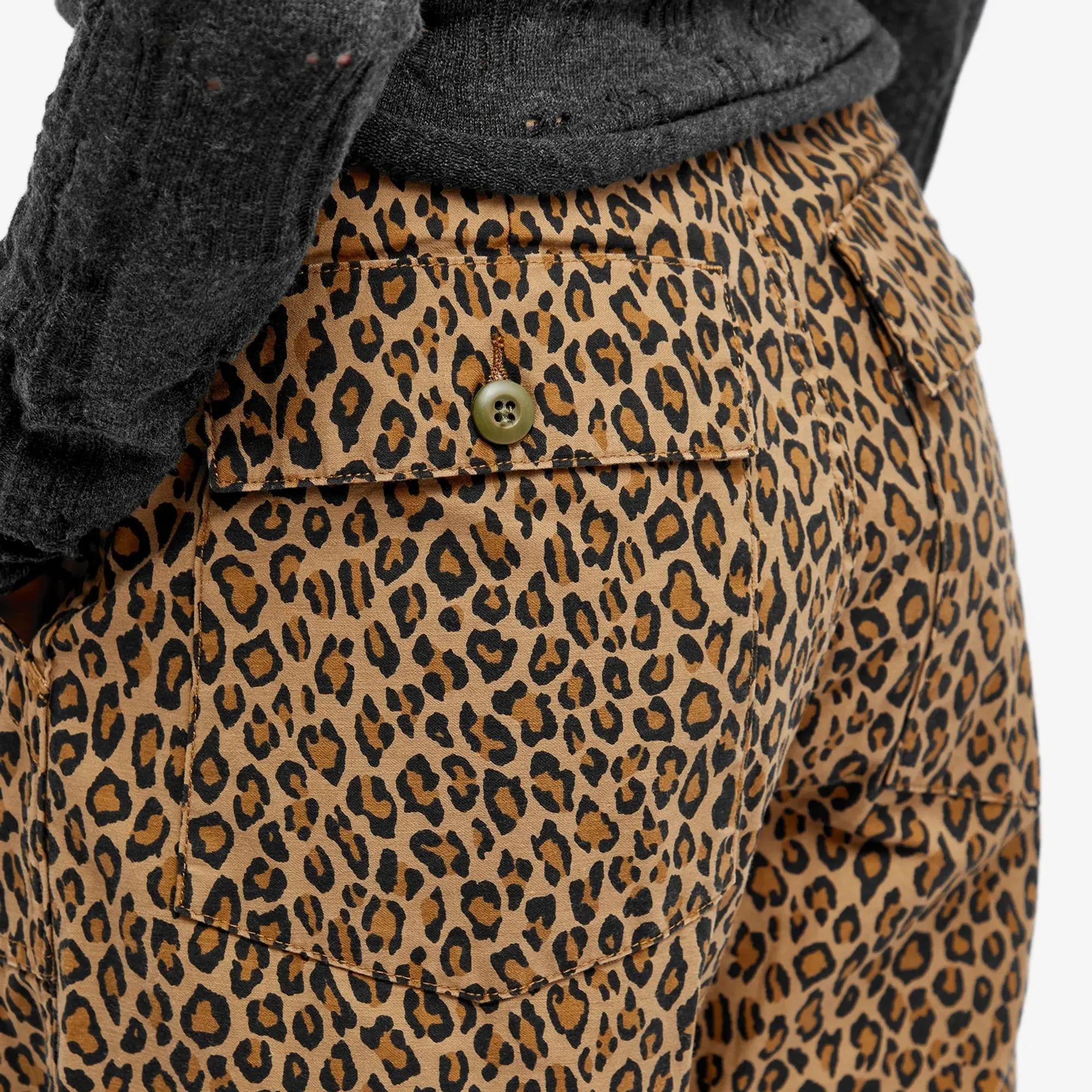 R13 Women's Wide Leg Utility Pant Leopard