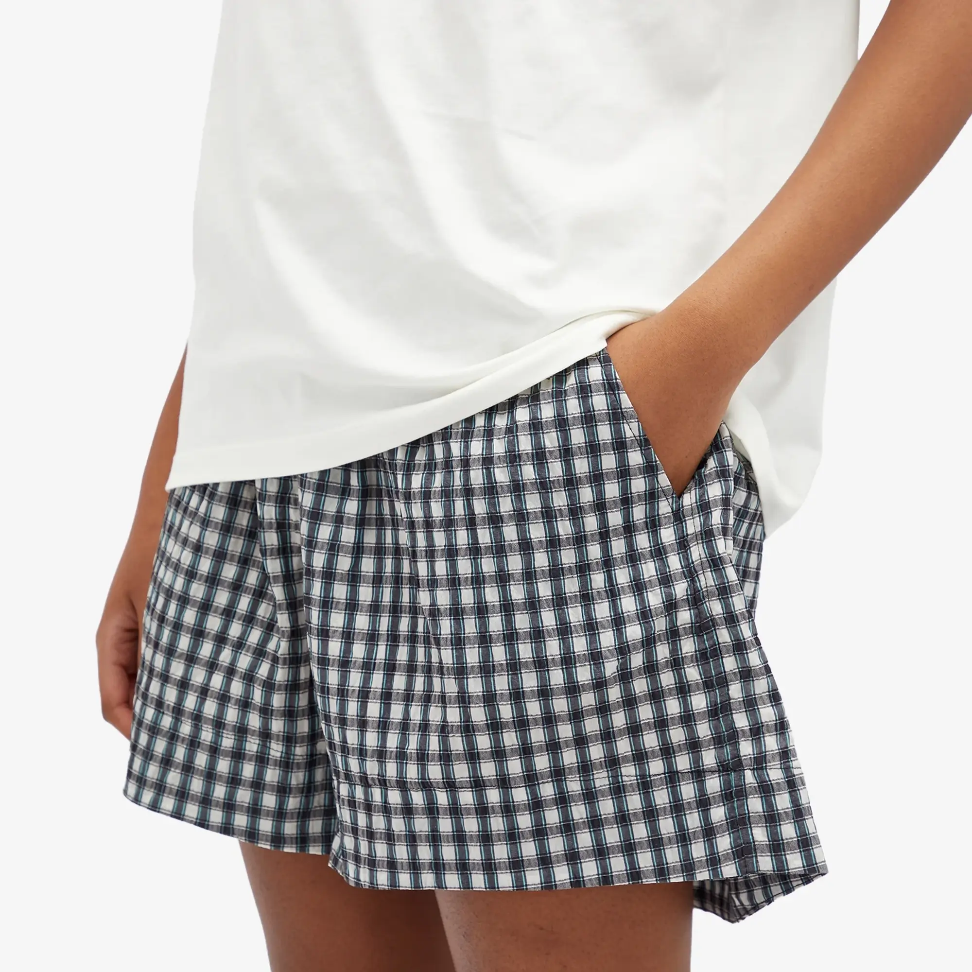 GANNI Women's Elasticated Shorts Egret
