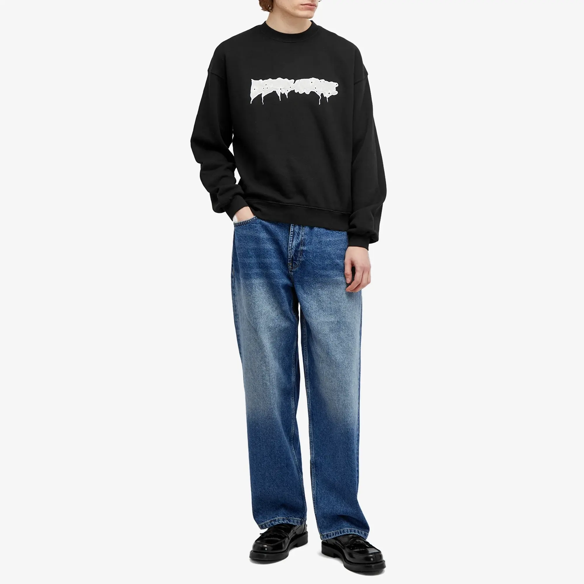 Fucking Awesome Men's Doily Stamp Crew Sweat Black