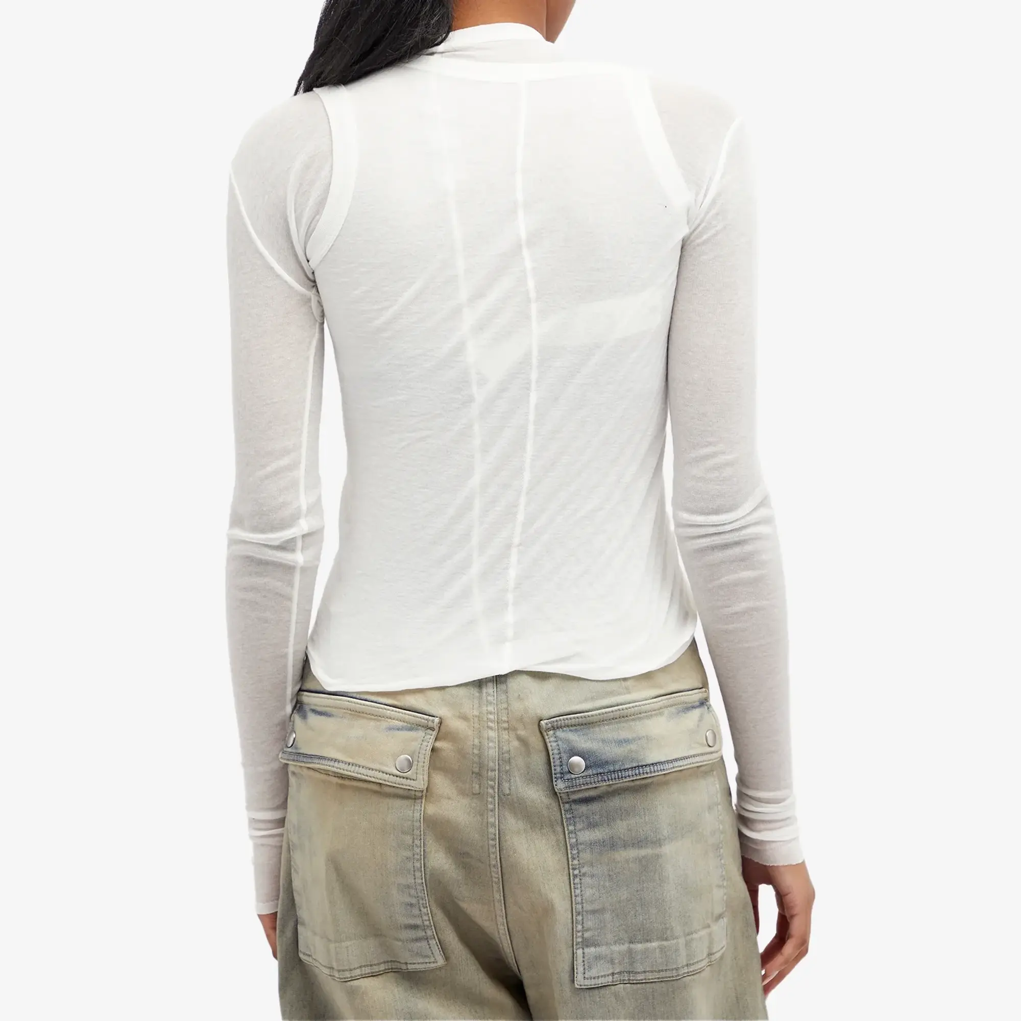 Rick Owens Women's Cropped Banana Top Milk