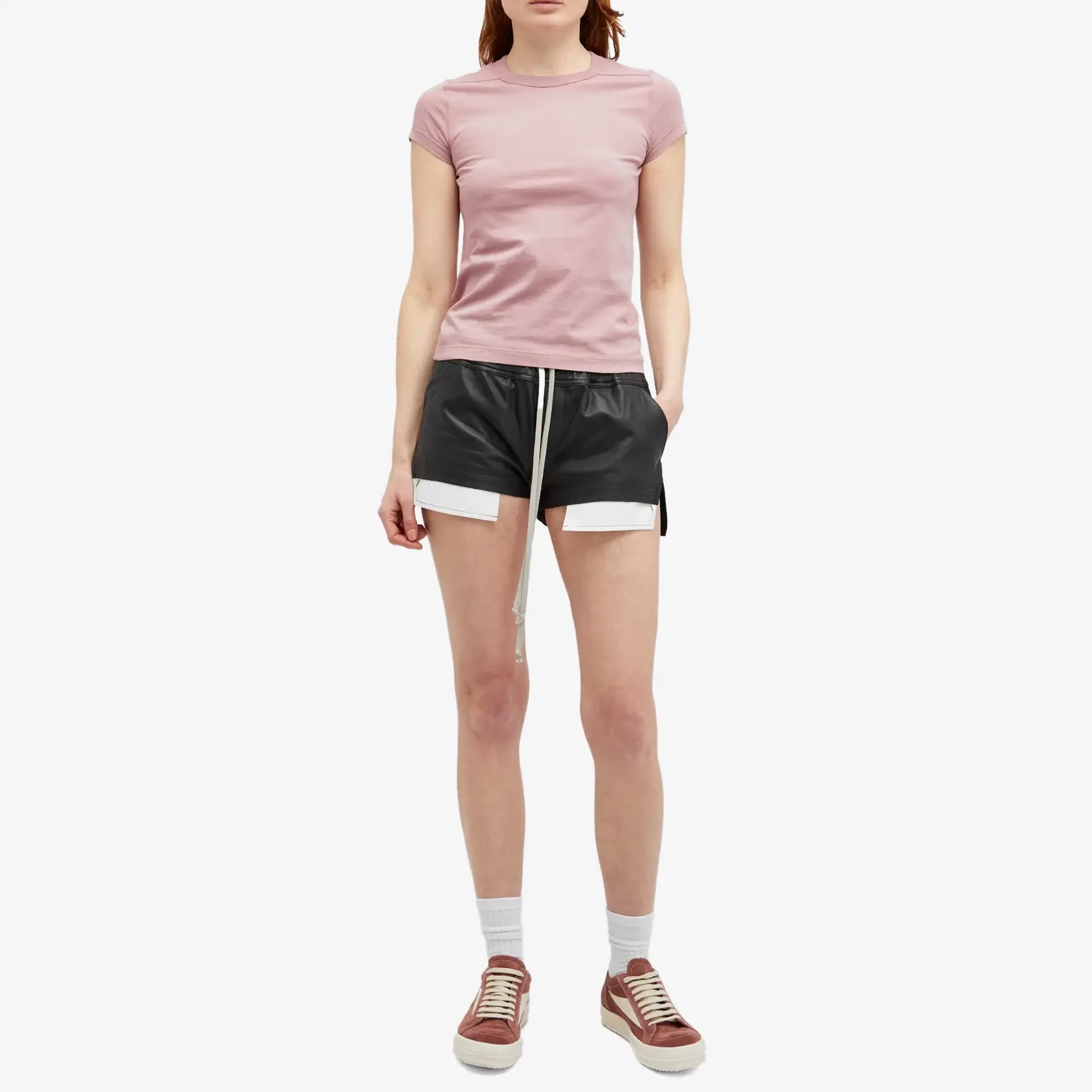 Asics Rick Owens Women's Cropped Level T-Shirt Pink