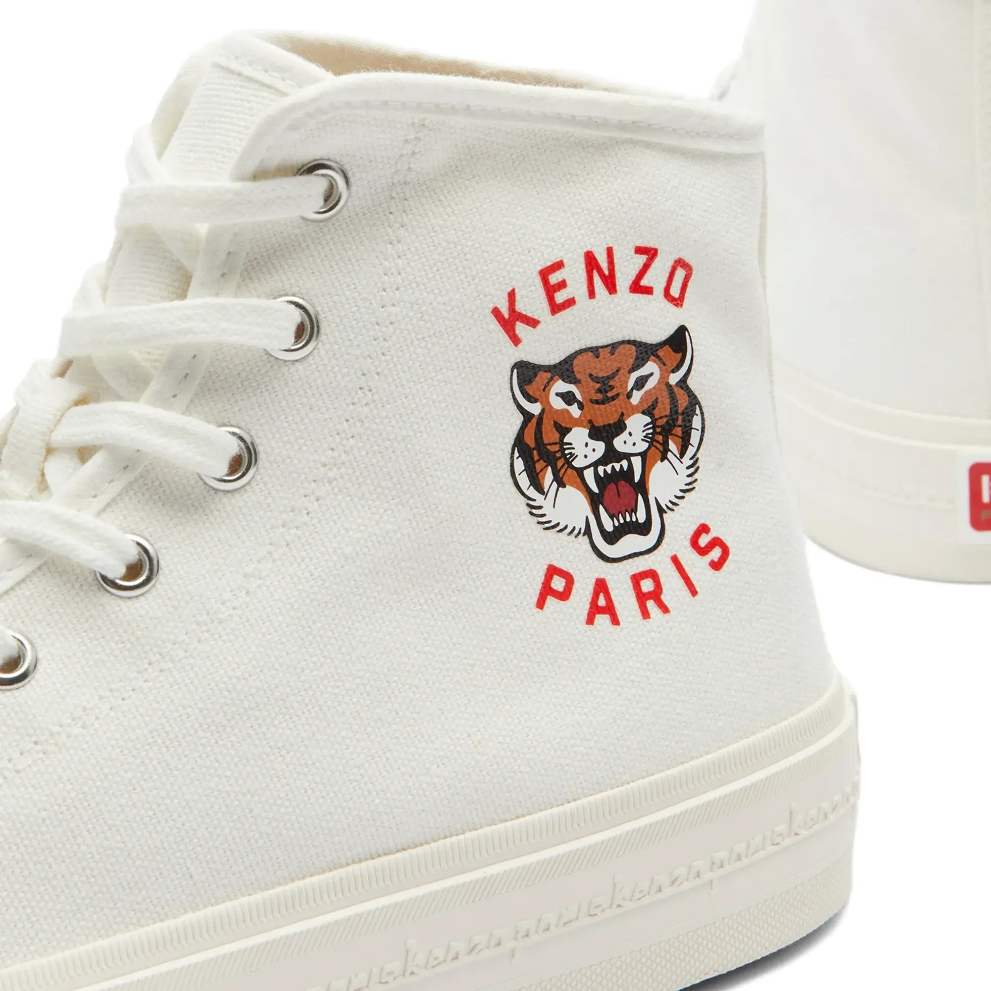 Kenzo Men's High Top Canvas Sneakers White