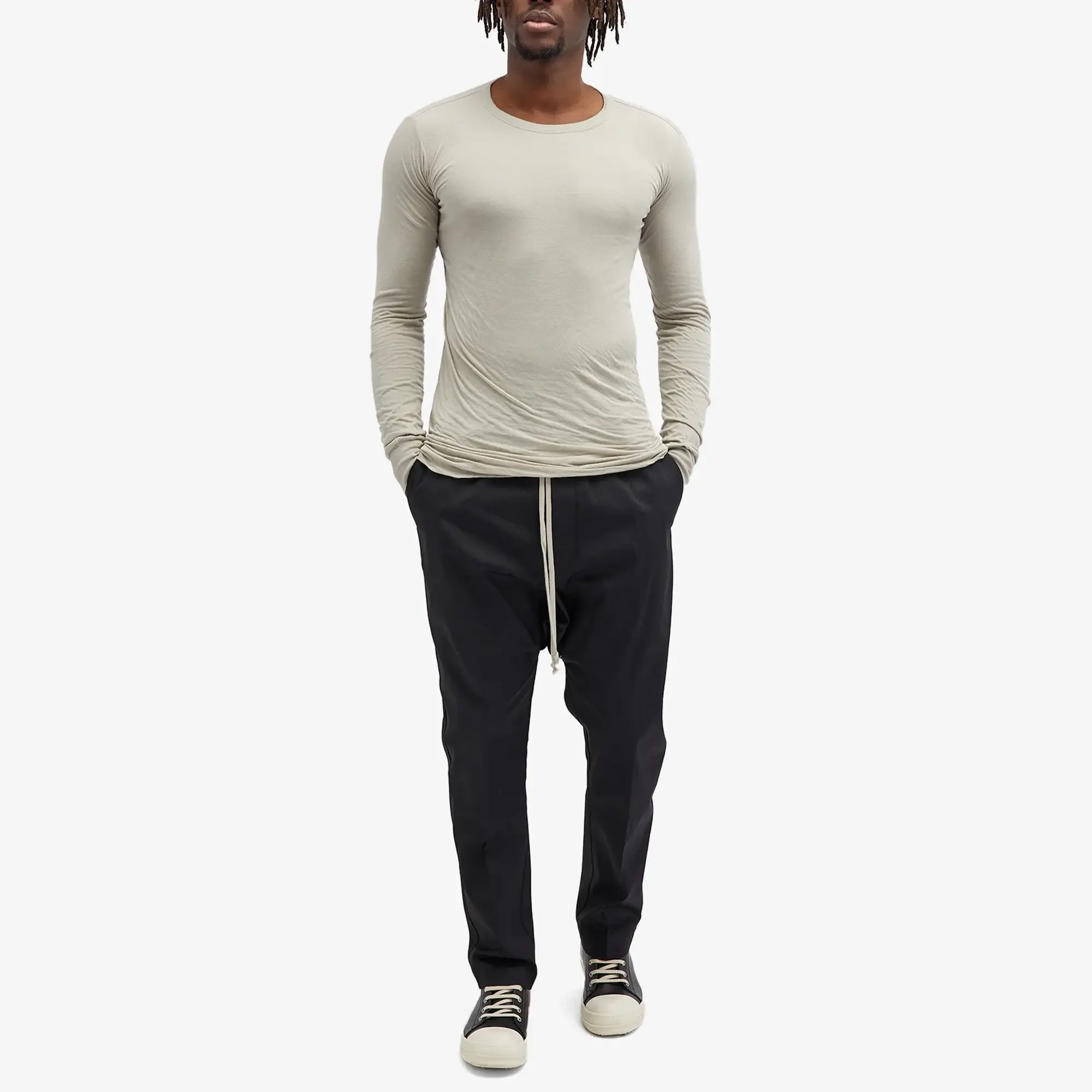 Rick Owens Men's Double Long Sleeve T-Shirt Pearl