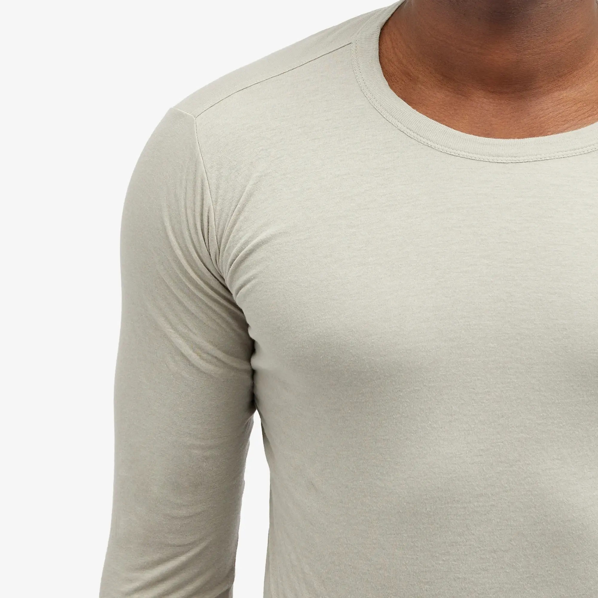 Rick Owens Men's Double Long Sleeve T-Shirt Pearl
