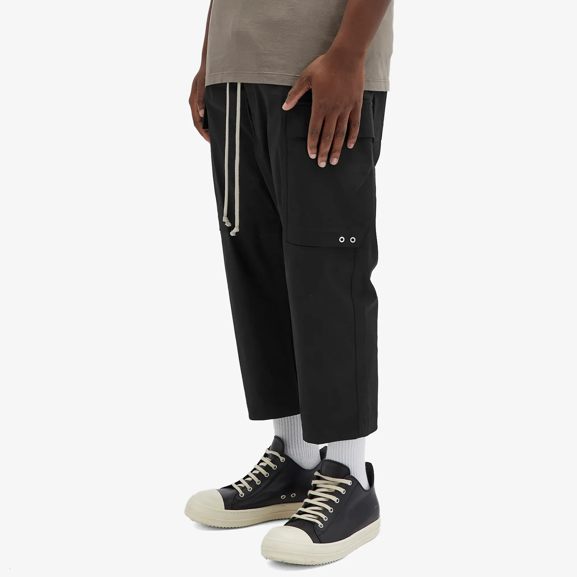 Rick Owens Men's Cargo Cropped Pants Black | RU01D3385-TE-09
