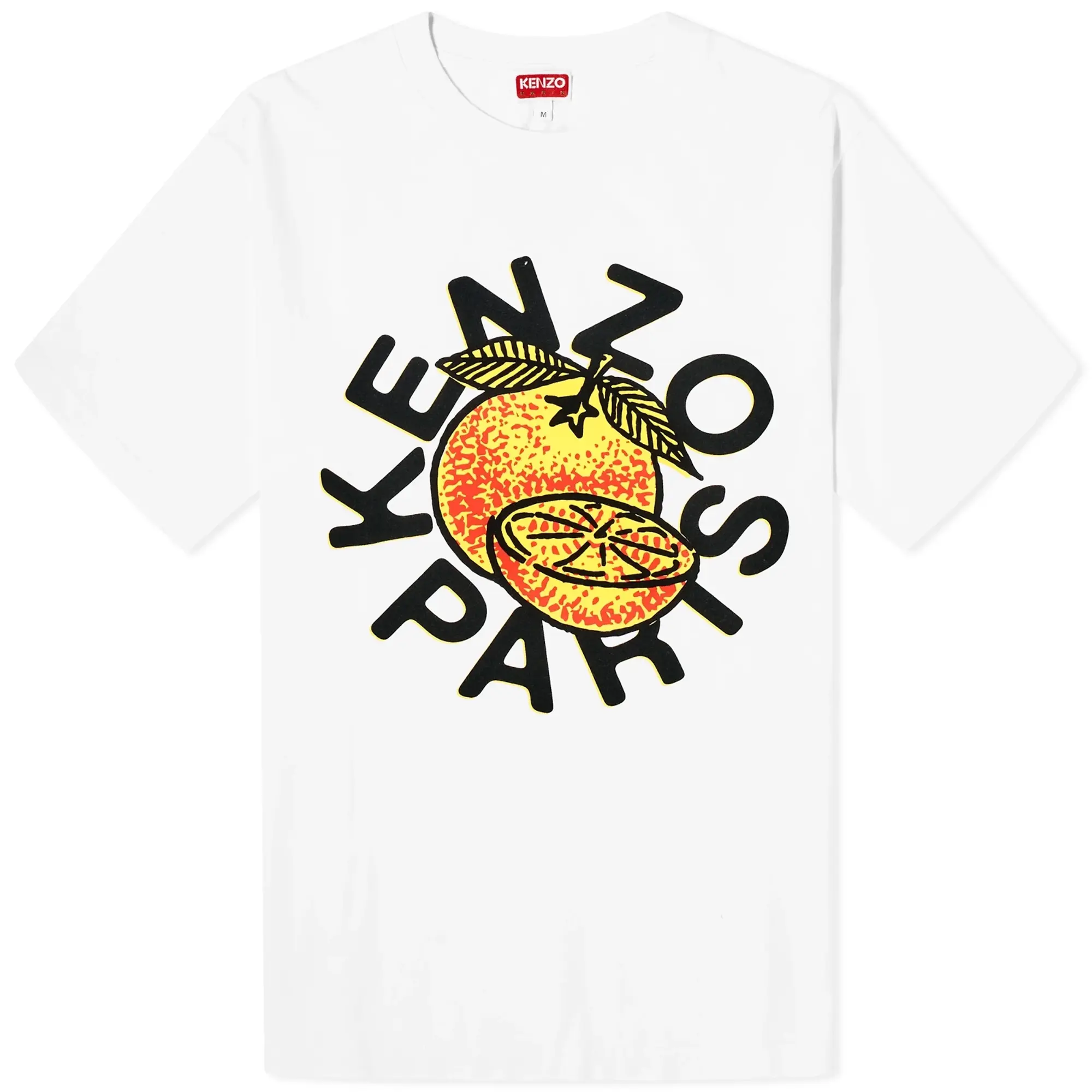 Kenzo Men's Big Orange Tee Off White