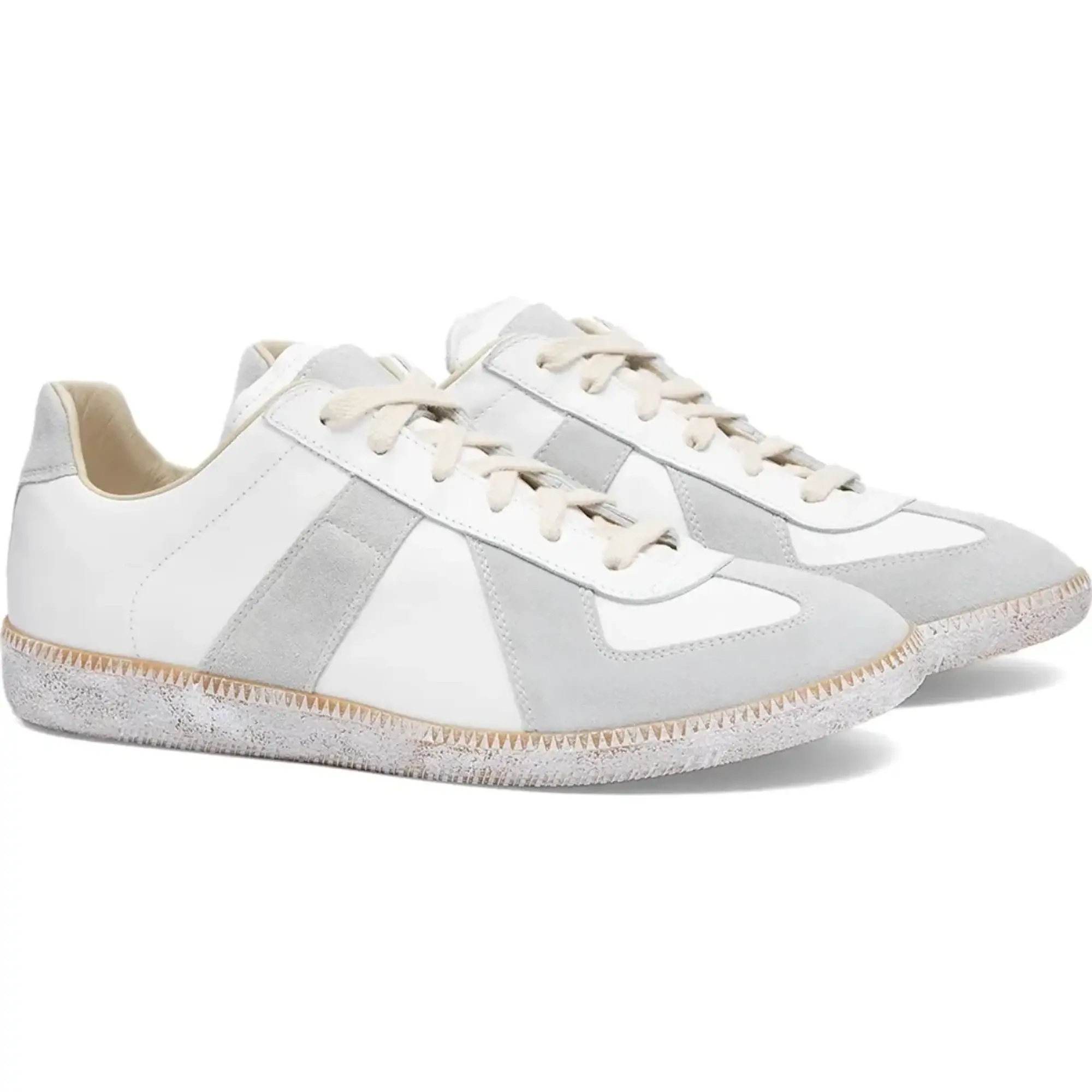 Maison Margiela Men's Painted Sole Replica Sneaker Off White