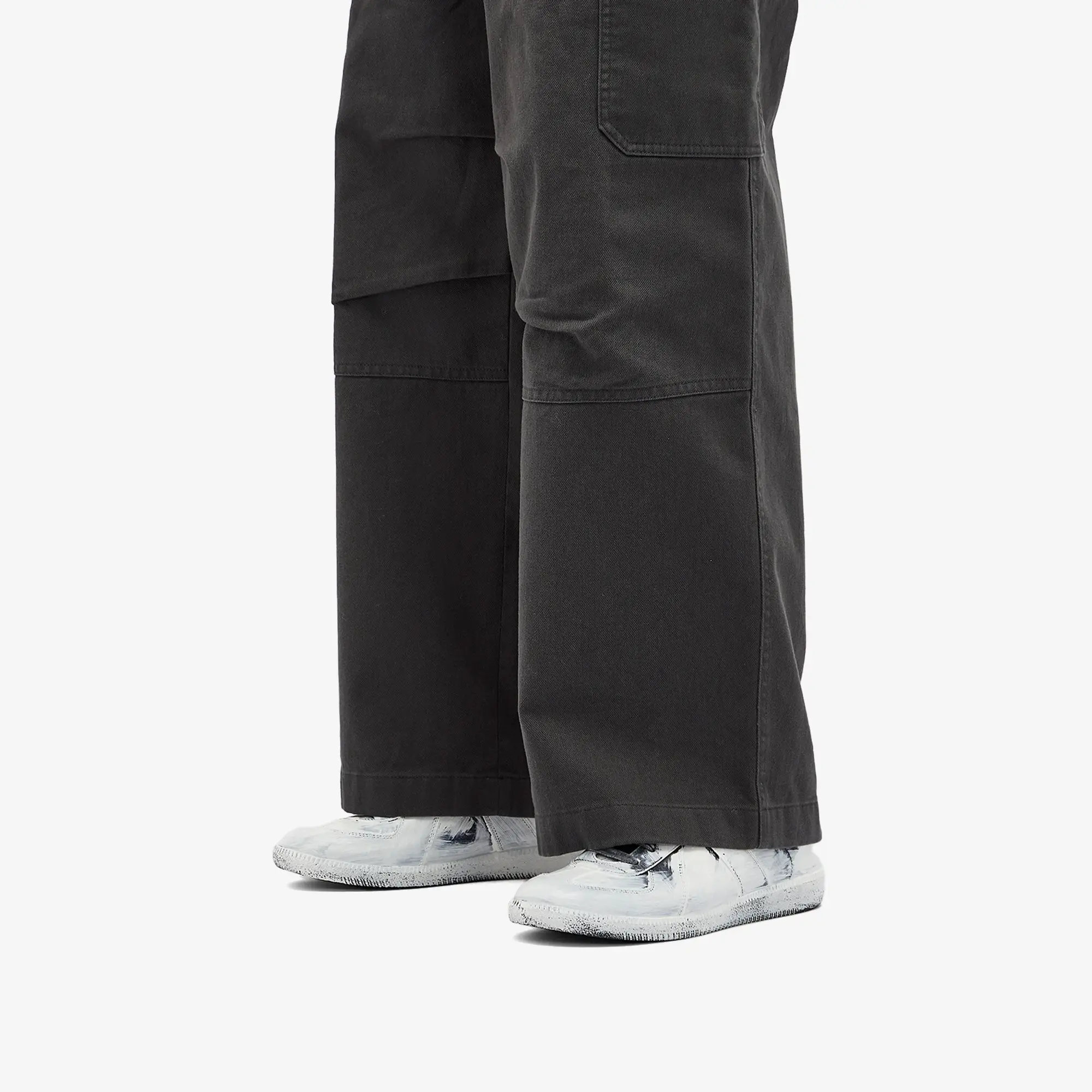 Maison Margiela Men's Correction Replica Sneaker Black/Glossy White