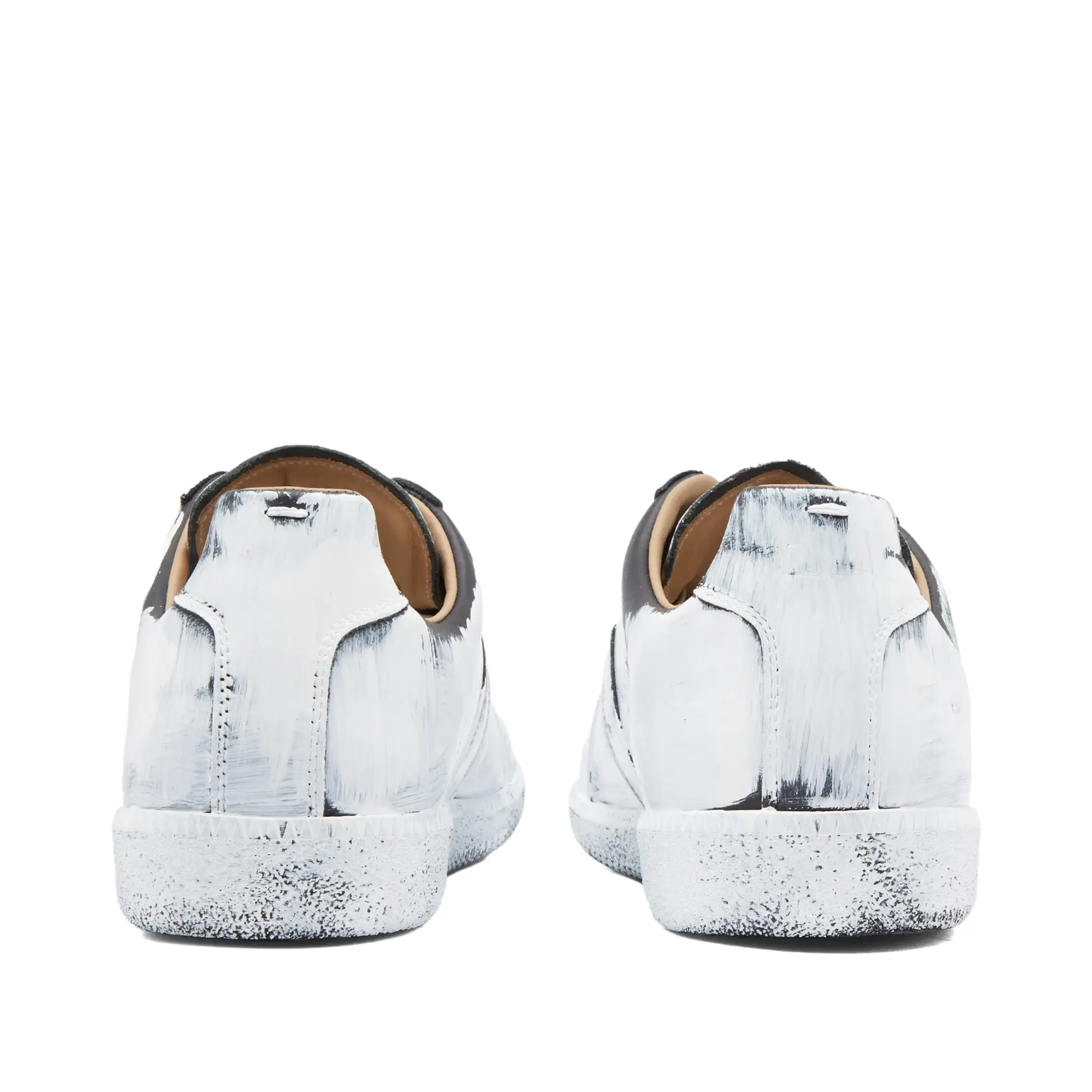 Maison Margiela Men's Correction Replica Sneaker Black/Glossy White