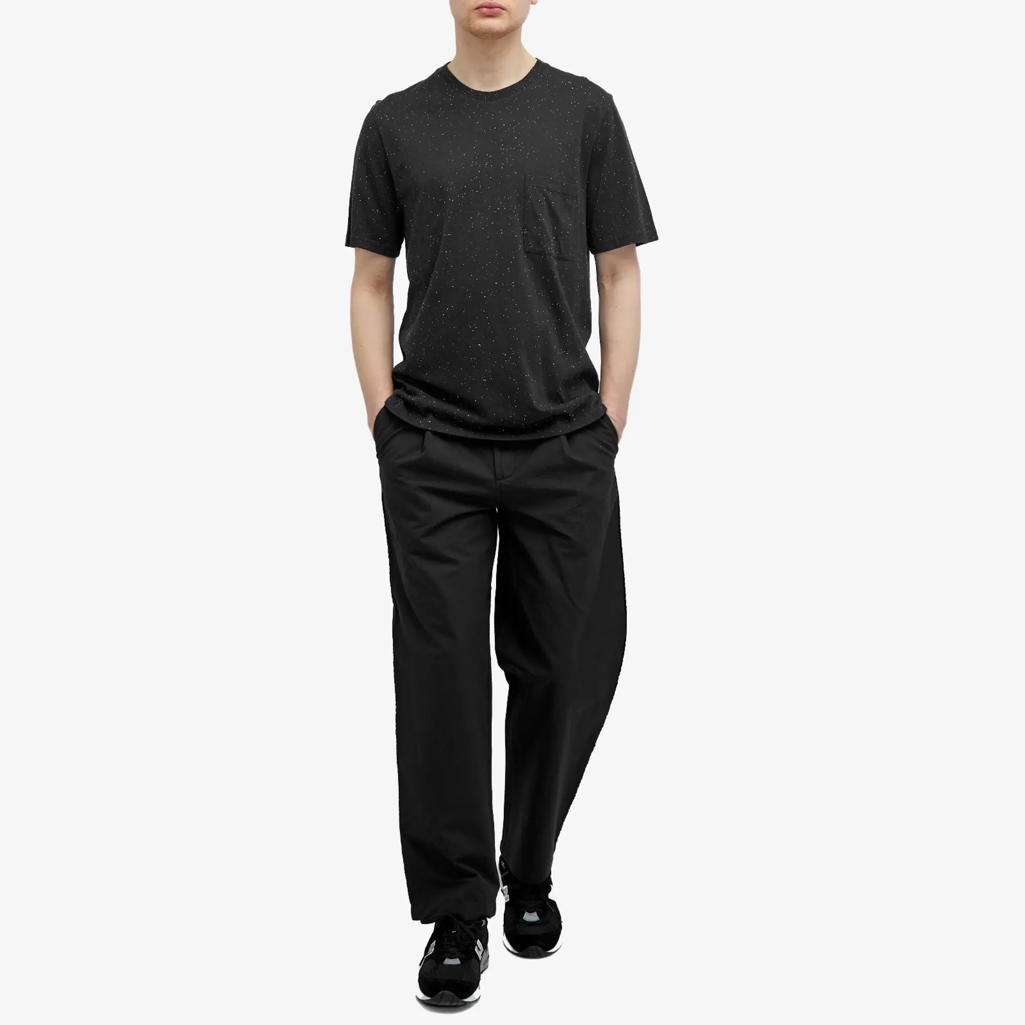 Folk Men's Pocket Nep Assembly T-Shirt Soft Black
