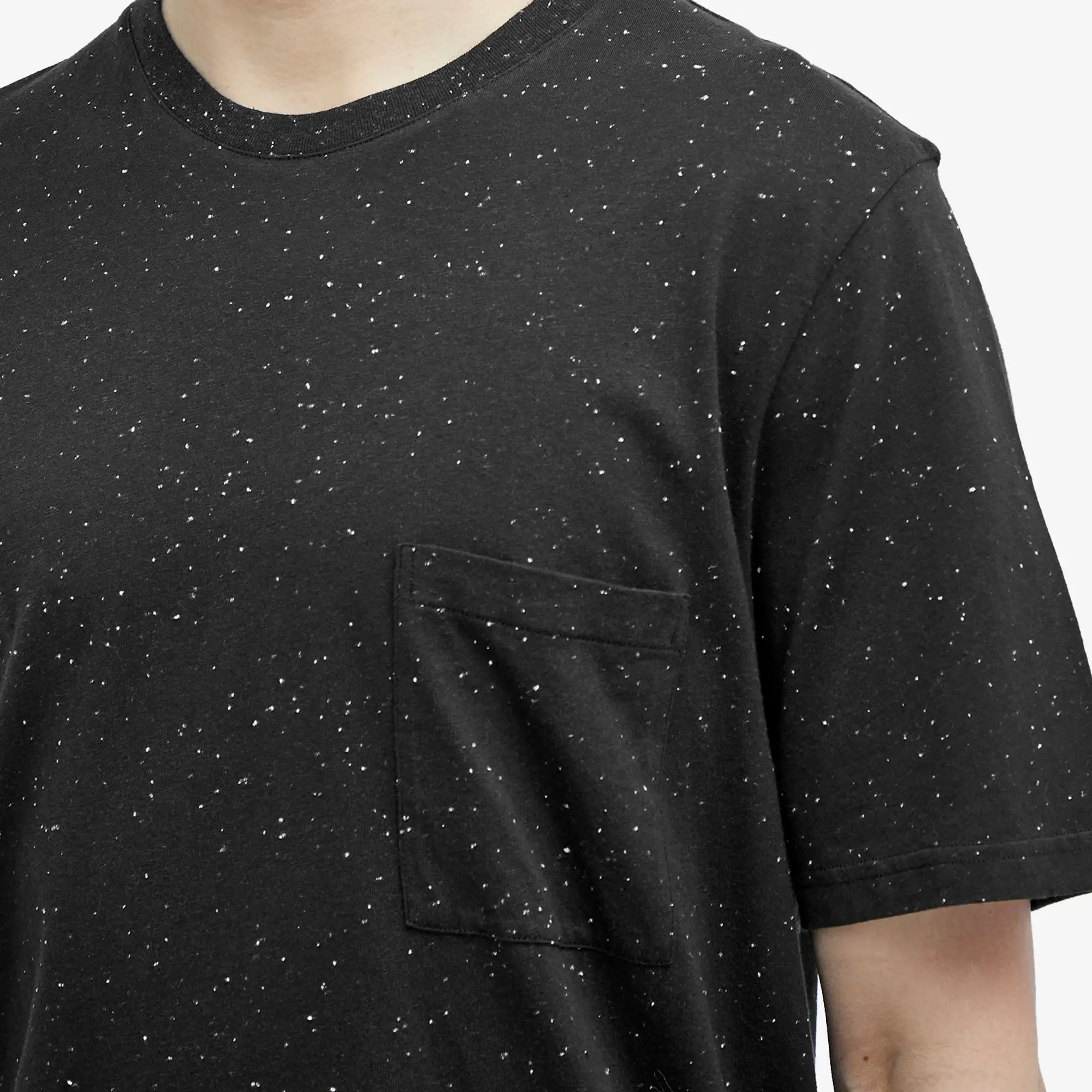 Folk Men's Pocket Nep Assembly T-Shirt Soft Black