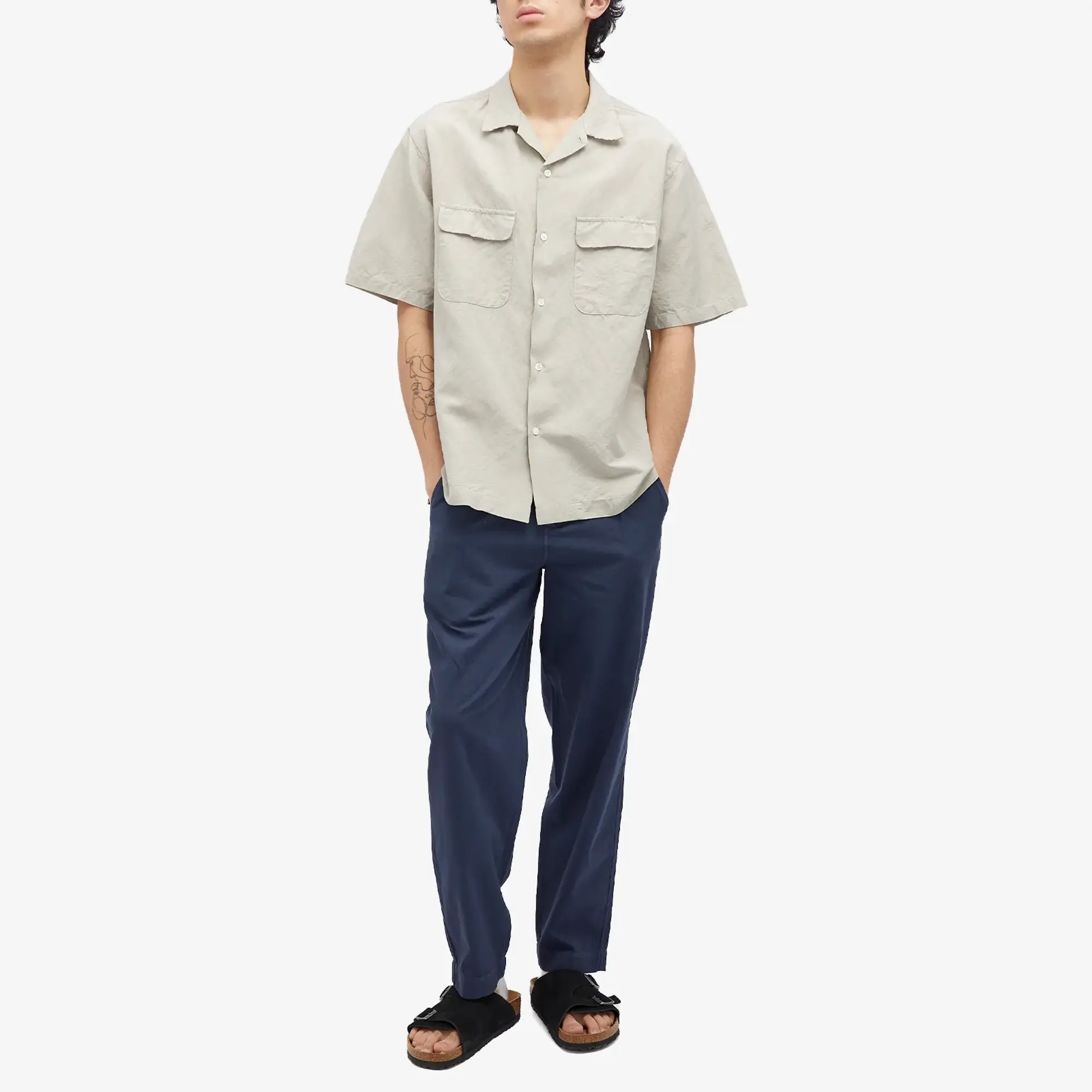 Folk Men's Assembly Pants Navy Summer Twill