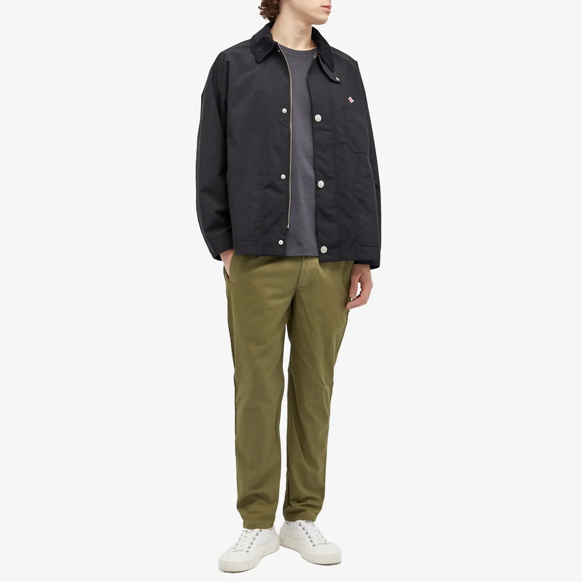 Folk Men's Contrast Sleeve T-Shirt Graphite