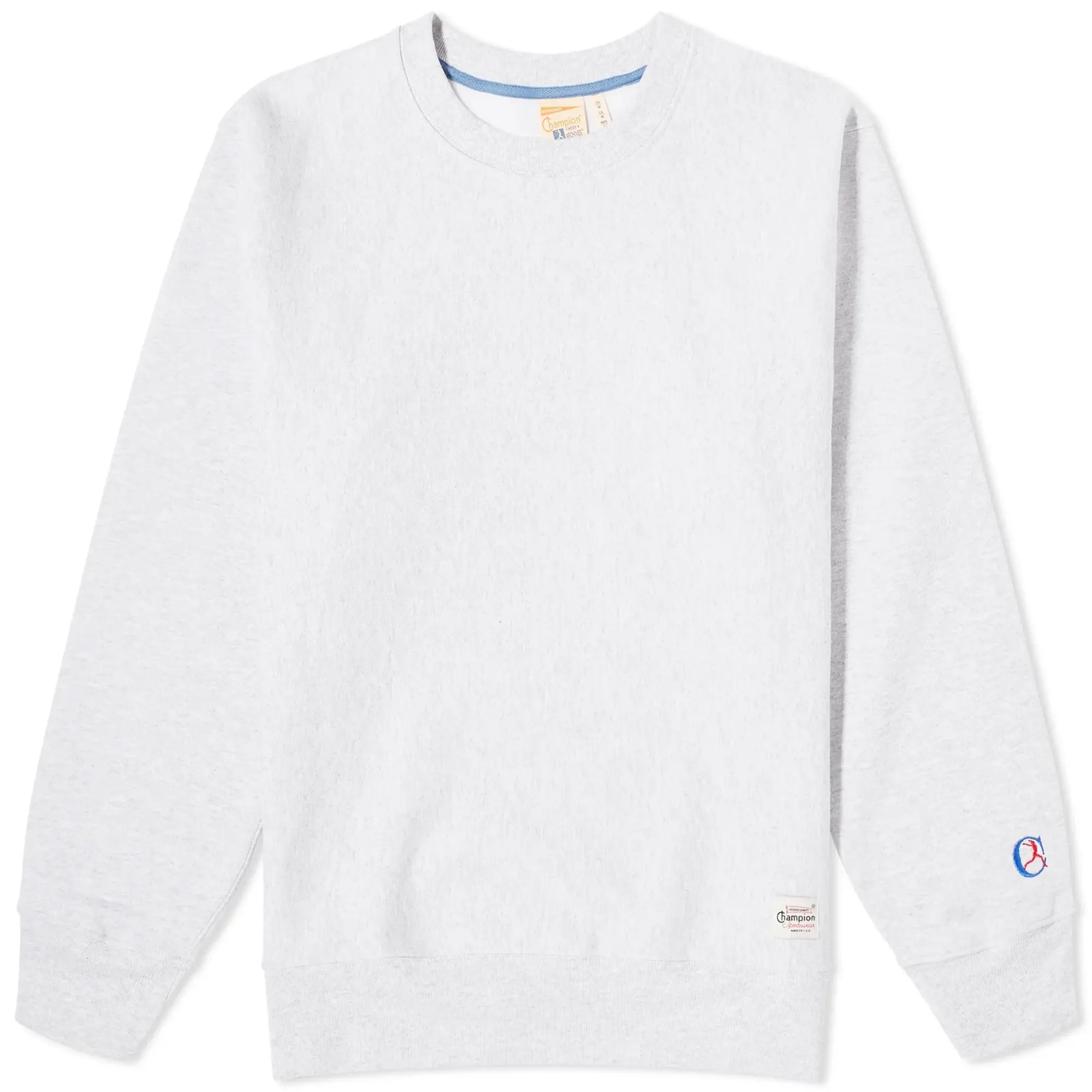 Champion Men's Made in USA Reverse Weave Crew Sweat Silver Grey Marl