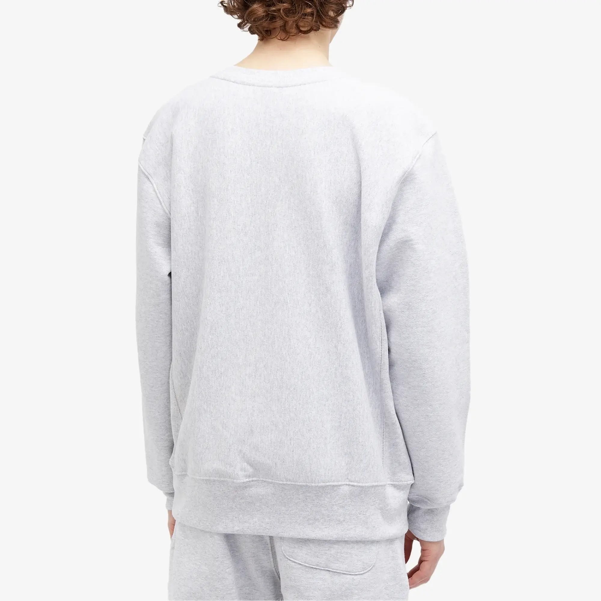 Champion Men's Made in USA Reverse Weave Crew Sweat Silver Grey Marl