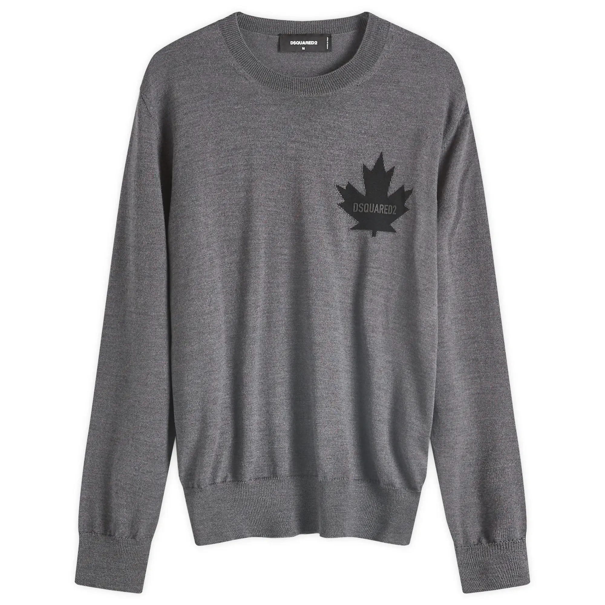 Dsquared2 Men's D2 Leaf Crew Neck Jumper Grey