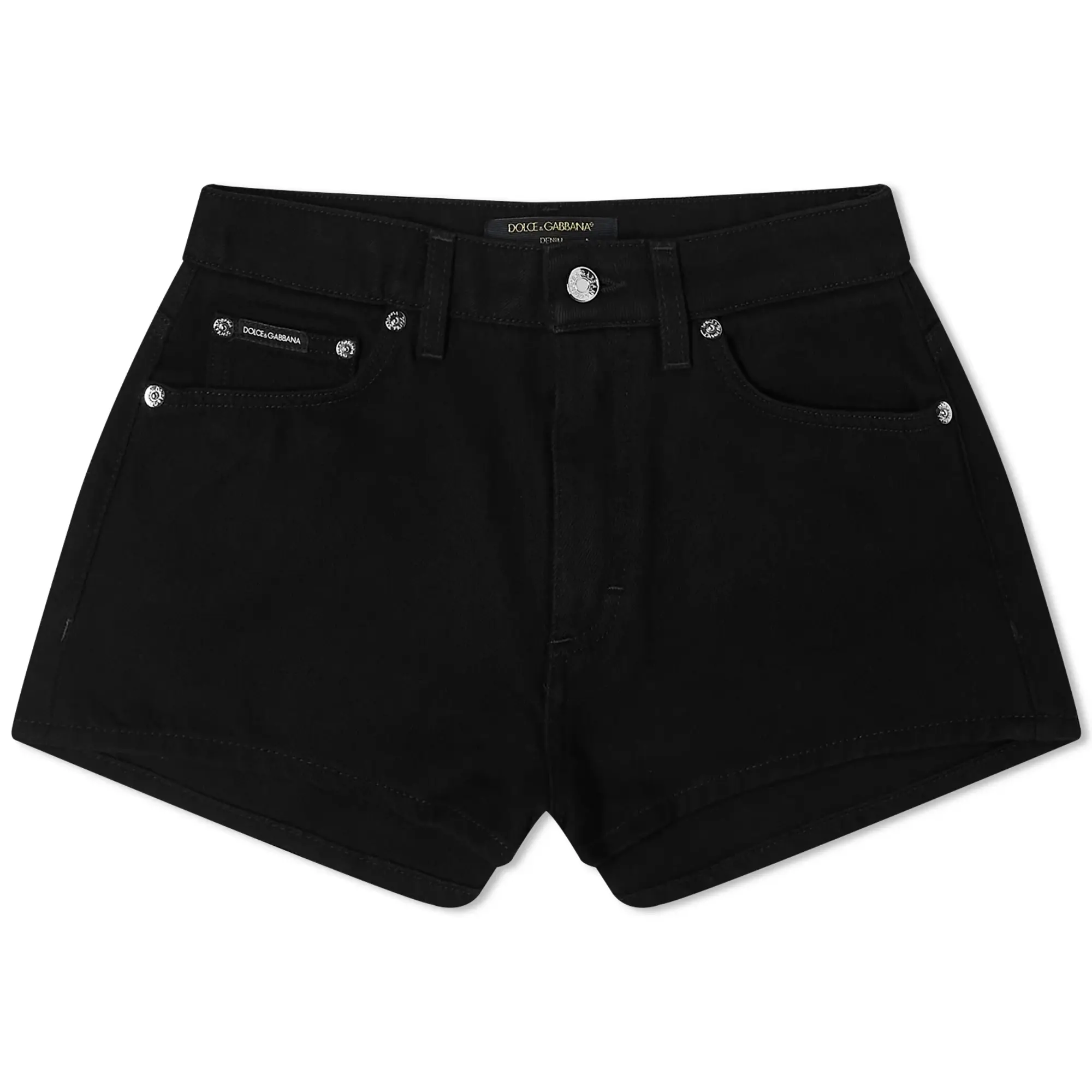 Dolce & Gabbana Women's High Rise Denim Shorts Black
