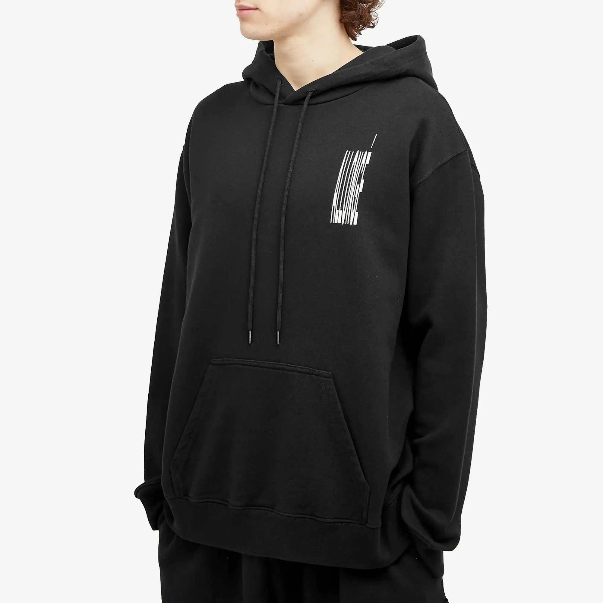 MM6 Maison Margiela Men's Stretched Number Logo Hoodie Black