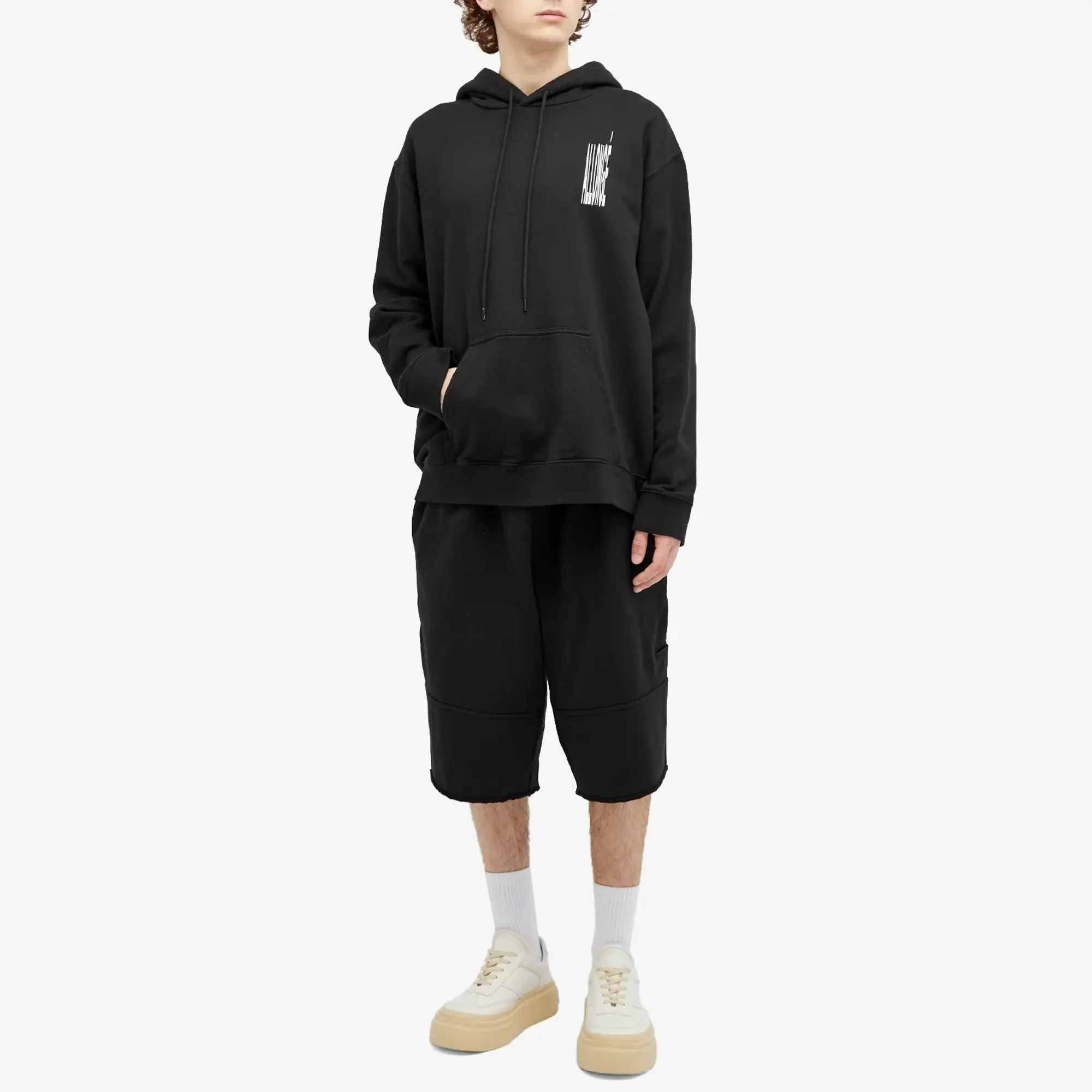 MM6 Maison Margiela Men's Stretched Number Logo Hoodie Black