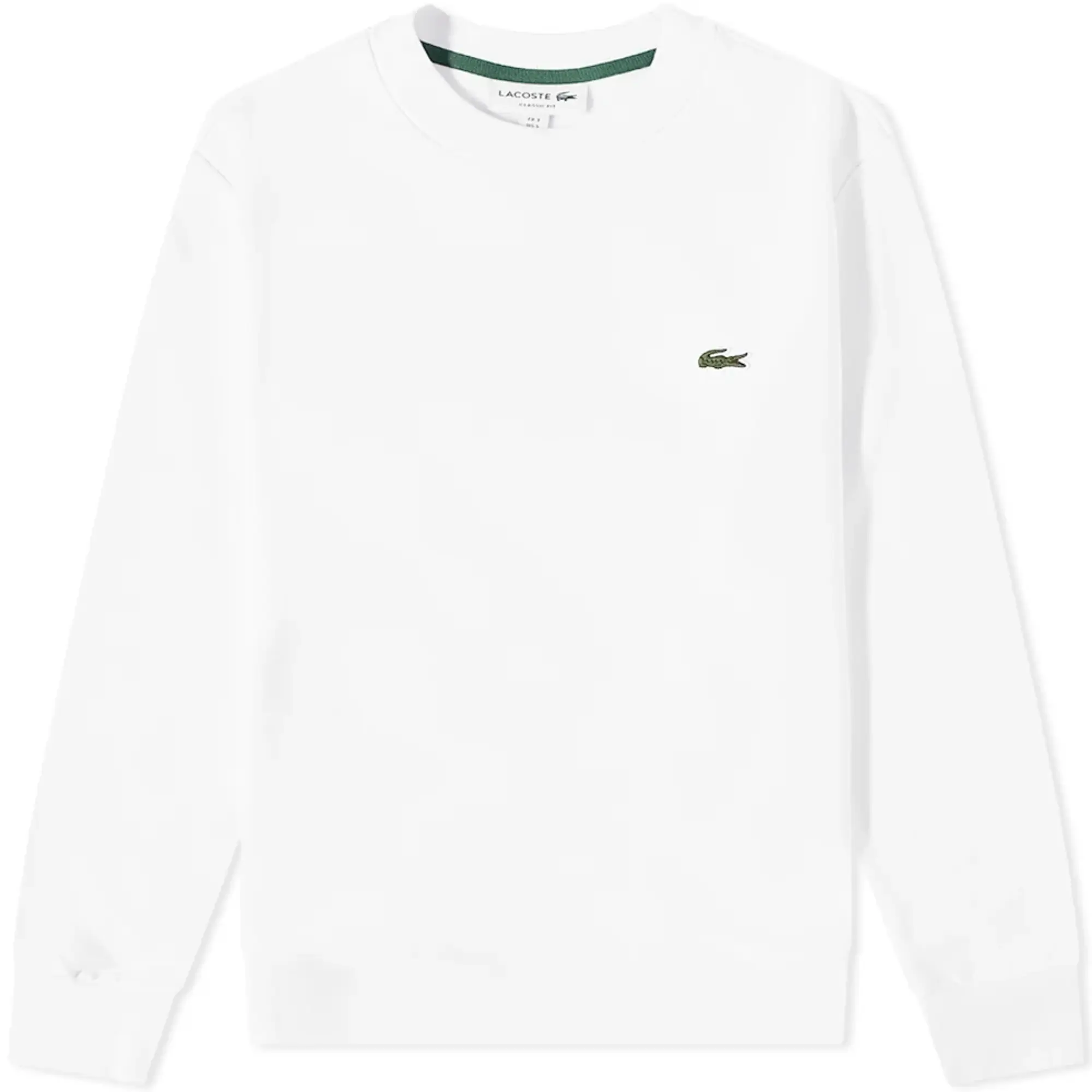 Lacoste Fleece Crew Neck Sweatshirt - White