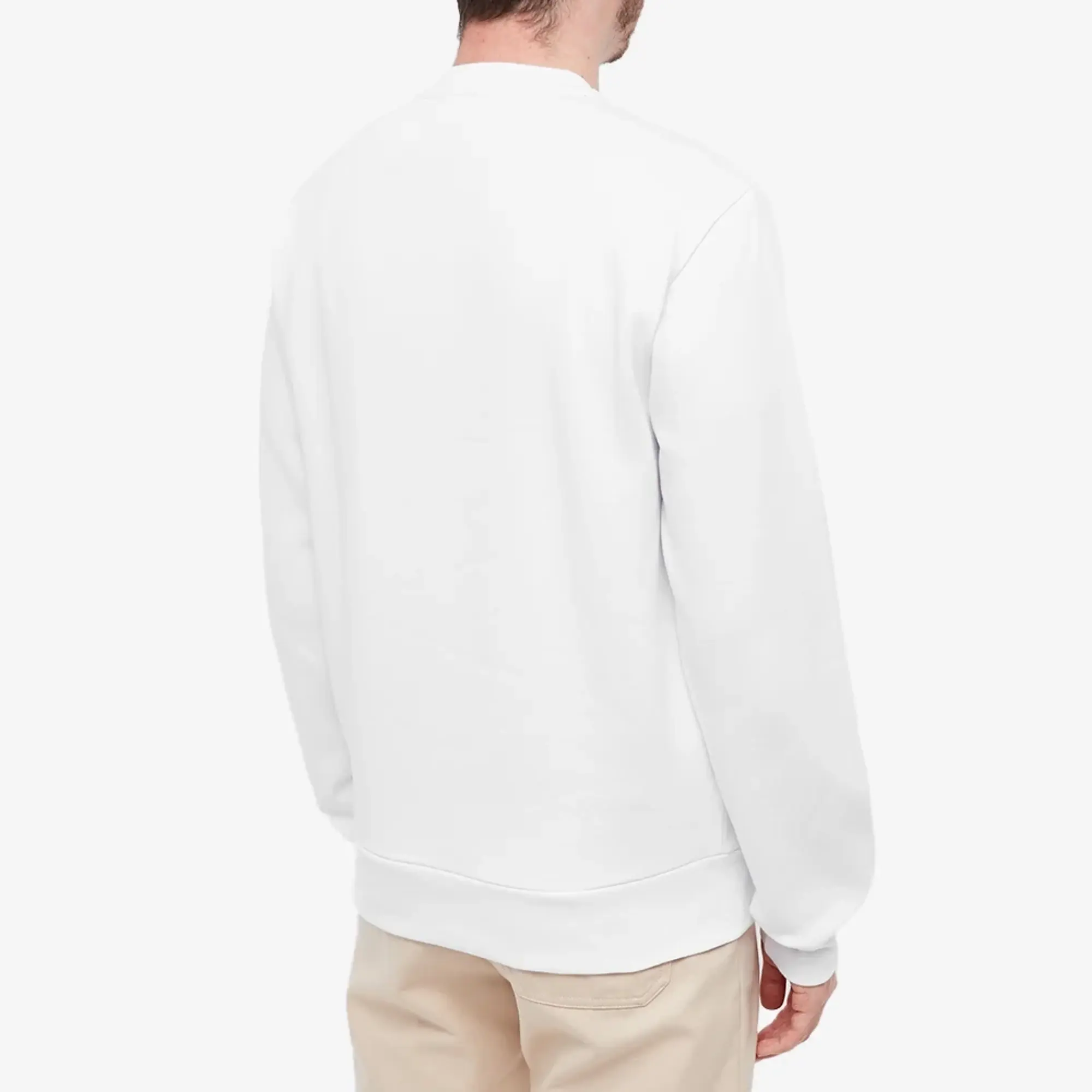 Lacoste Fleece Crew Neck Sweatshirt - White