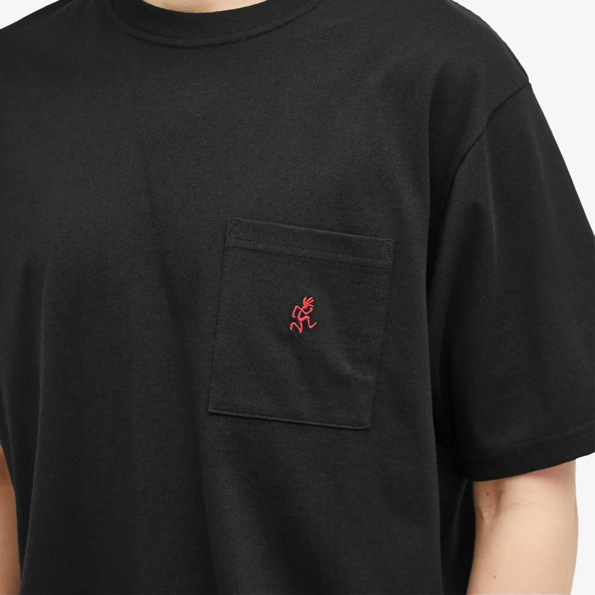 Gramicci Men's One Point Pocket T-Shirt Vintage Black