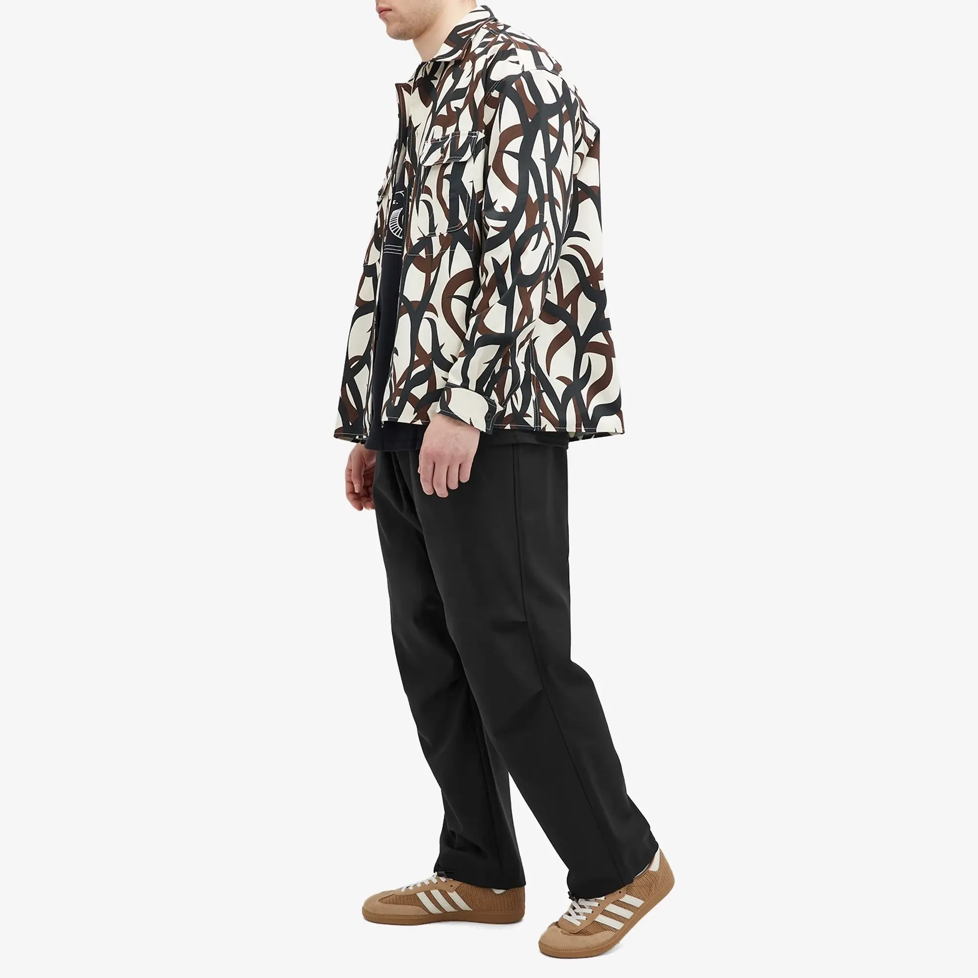s.k manor hill Men's M100 Pants Black Tropical Wool