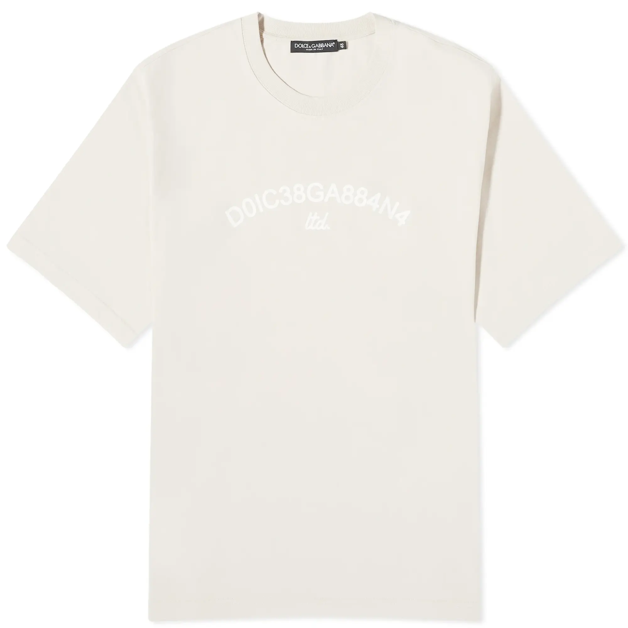 Dolce & Gabbana Men's Number Logo T-Shirt Beige