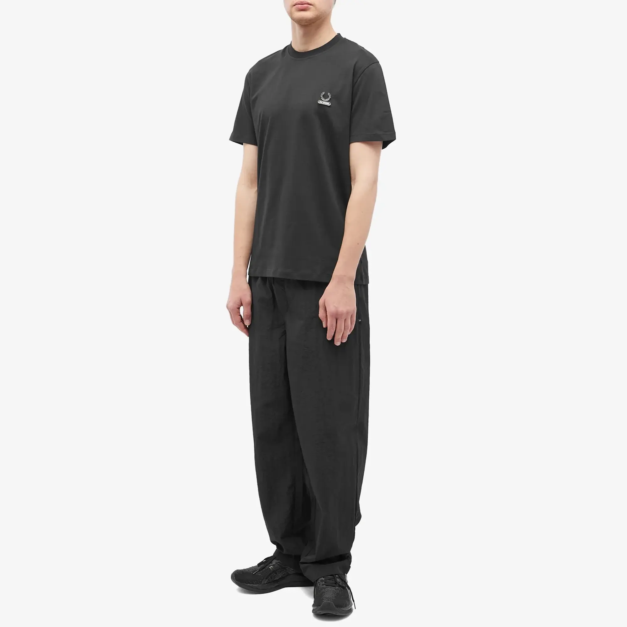 Fred Perry Men's x Raf Simons Enamel Pin T-Shirt Black