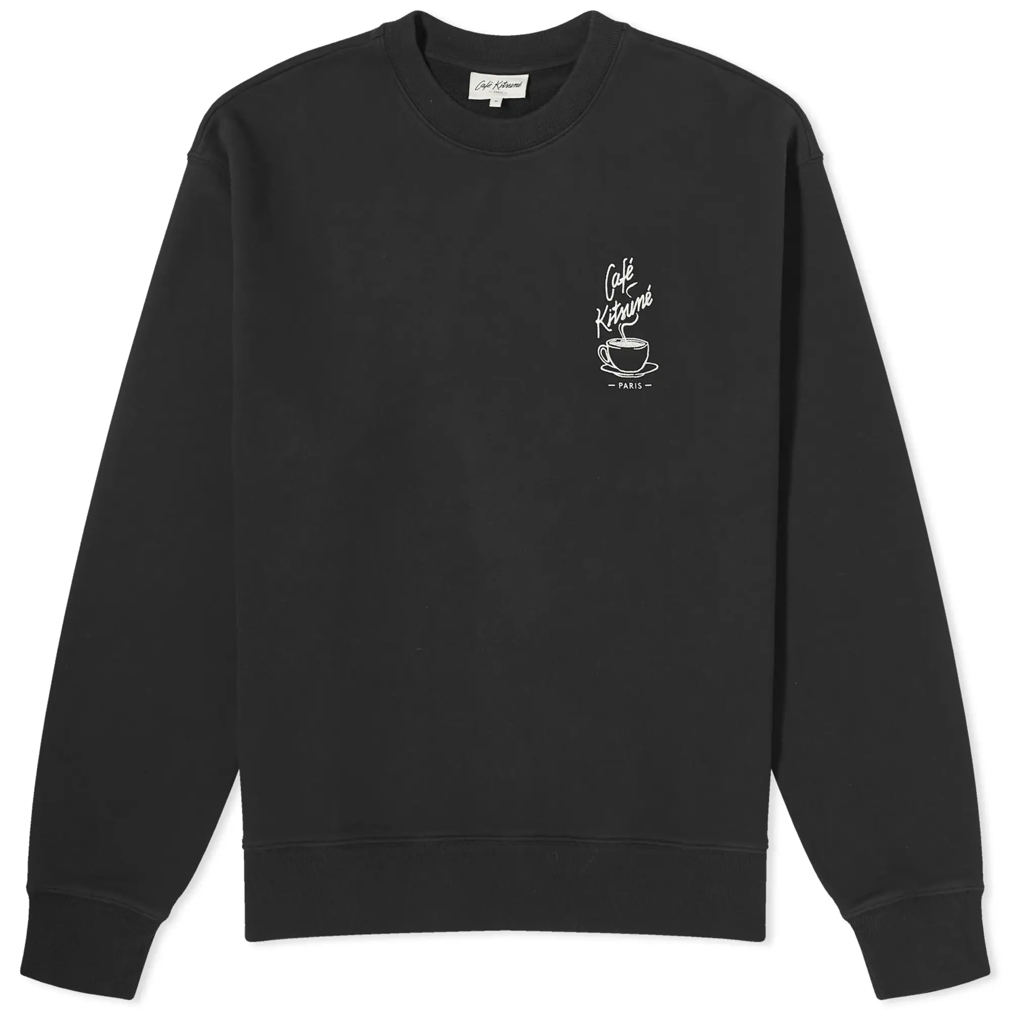 Cafe Kitsune Café Kitsune Coffee Cup Relax Crew Sweater Black