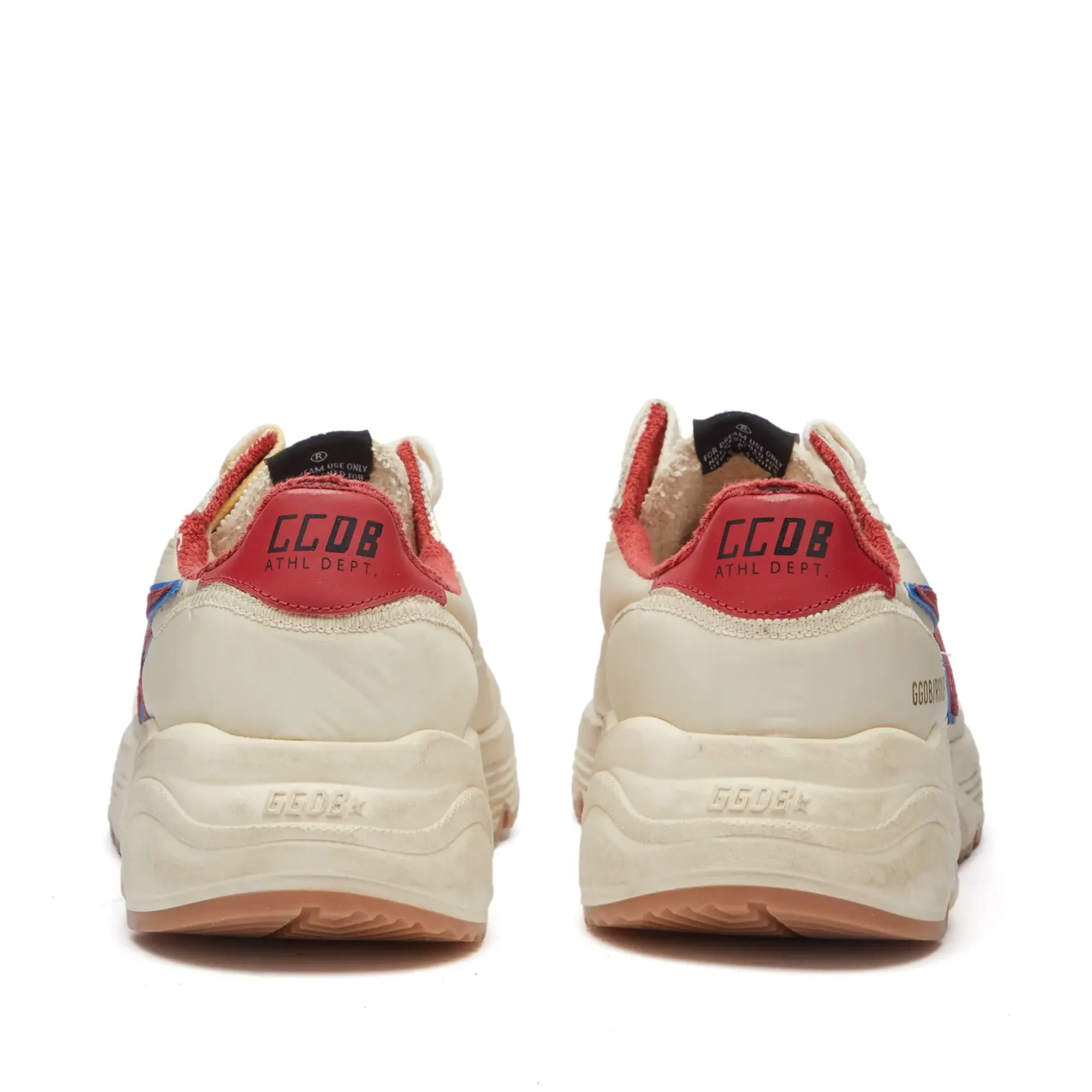 Golden Goose Men's Running Sole Sneaker Beige/Red