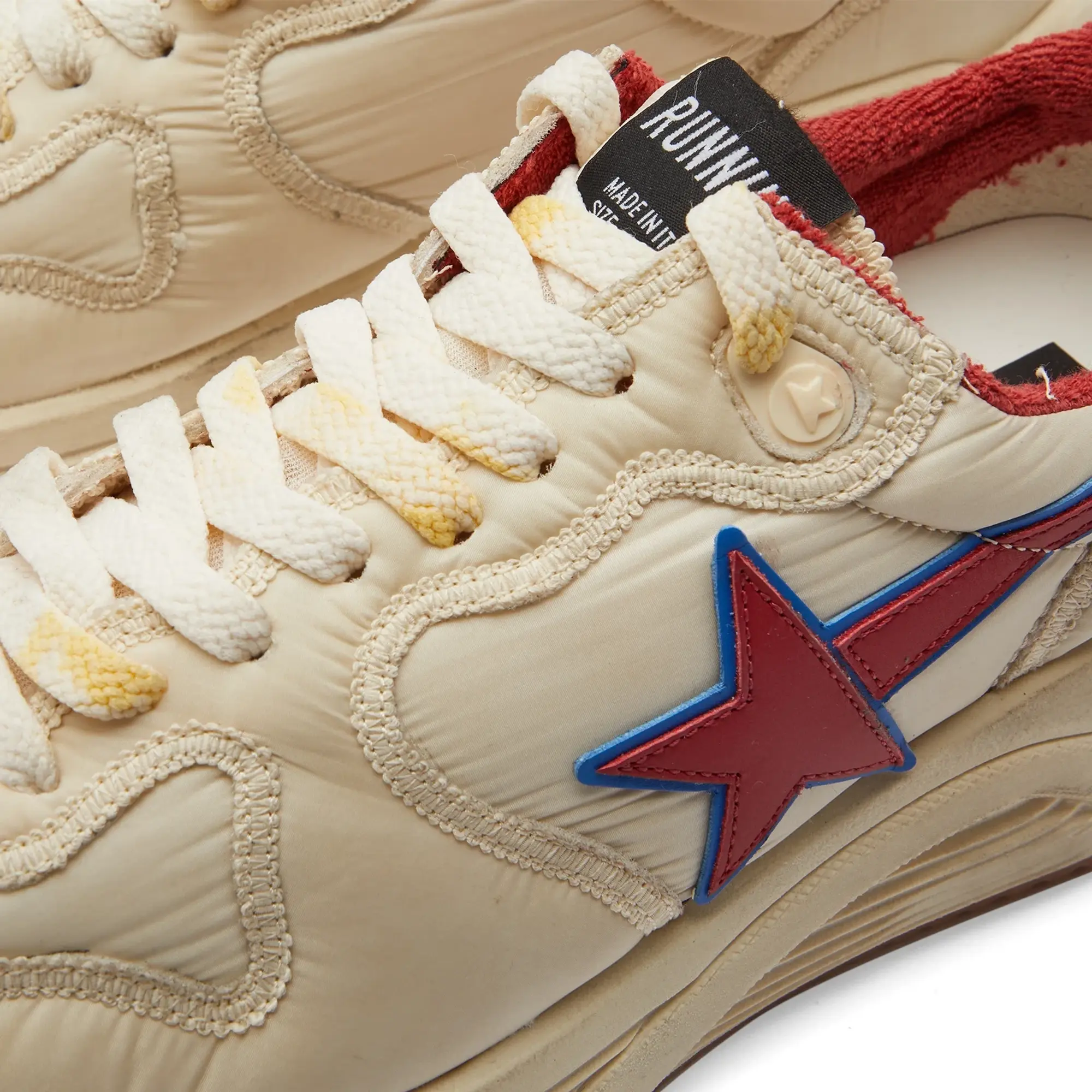Golden Goose Men's Running Sole Sneaker Beige/Red