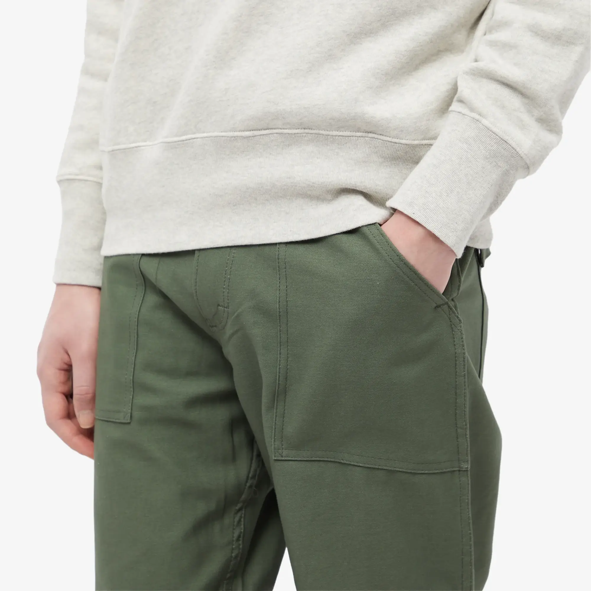Stan Ray Men's Taper Fit 4 Pocket Fatigue Pant Olive Sateen