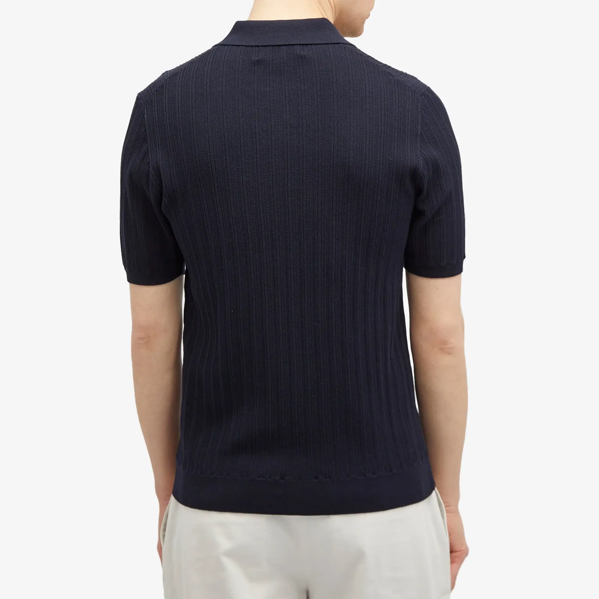Wax London Men's Naples Knit Polo Midnight