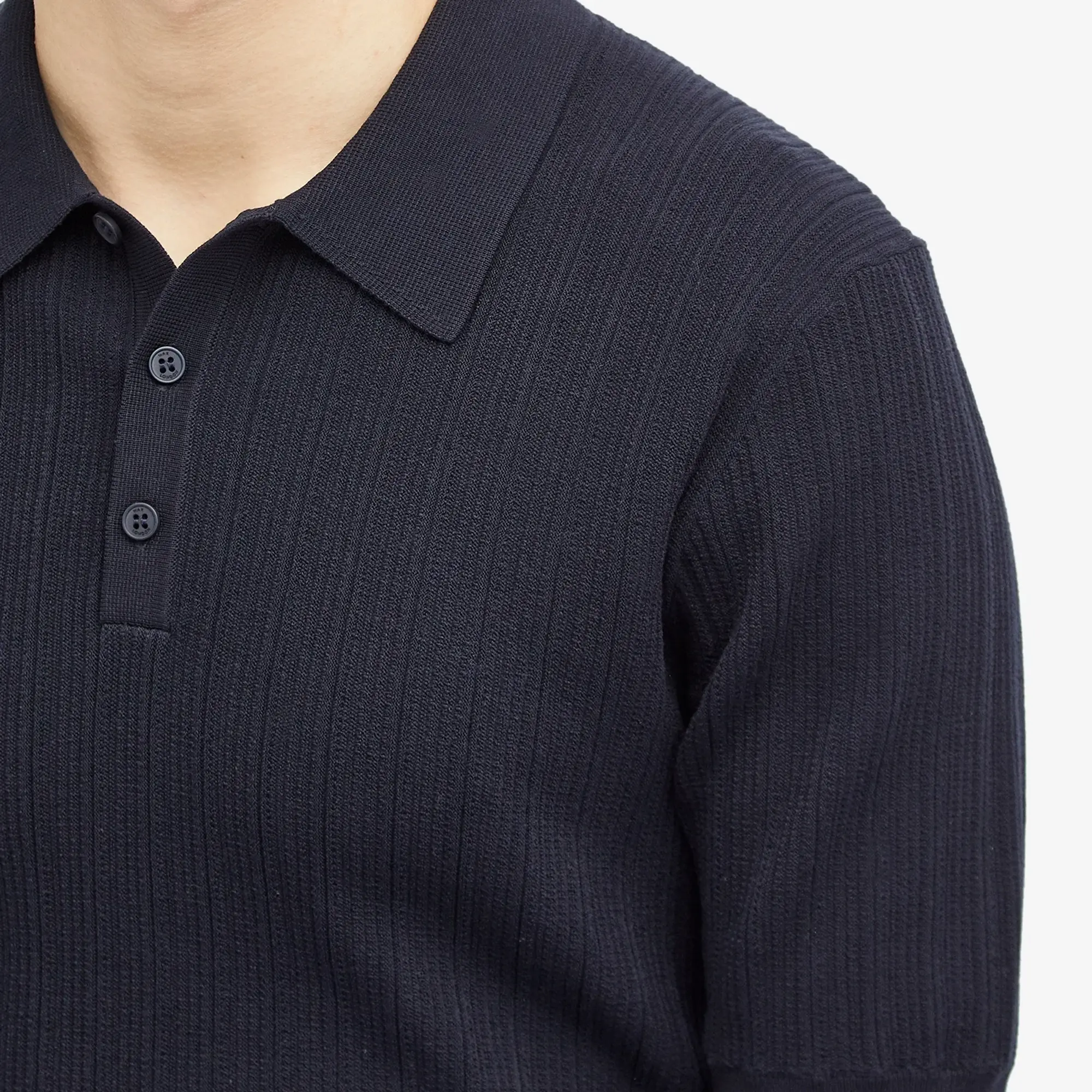 Wax London Men's Naples Knit Polo Midnight