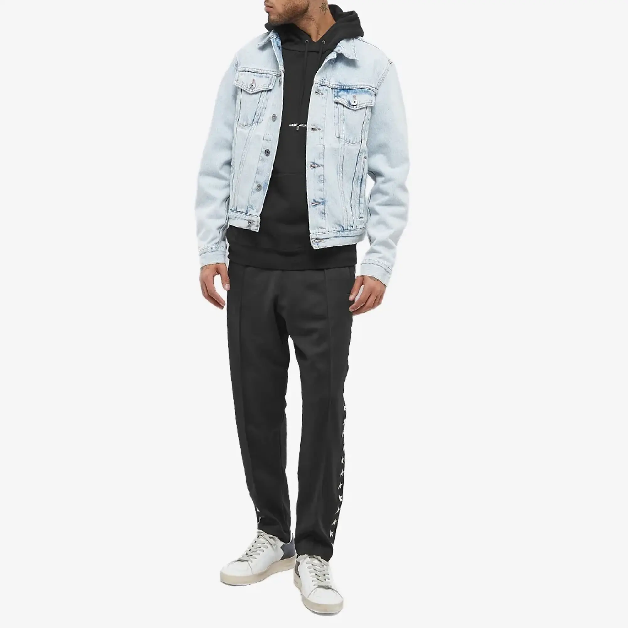 Golden Goose Men's Star Doro Track Pant Black/White
