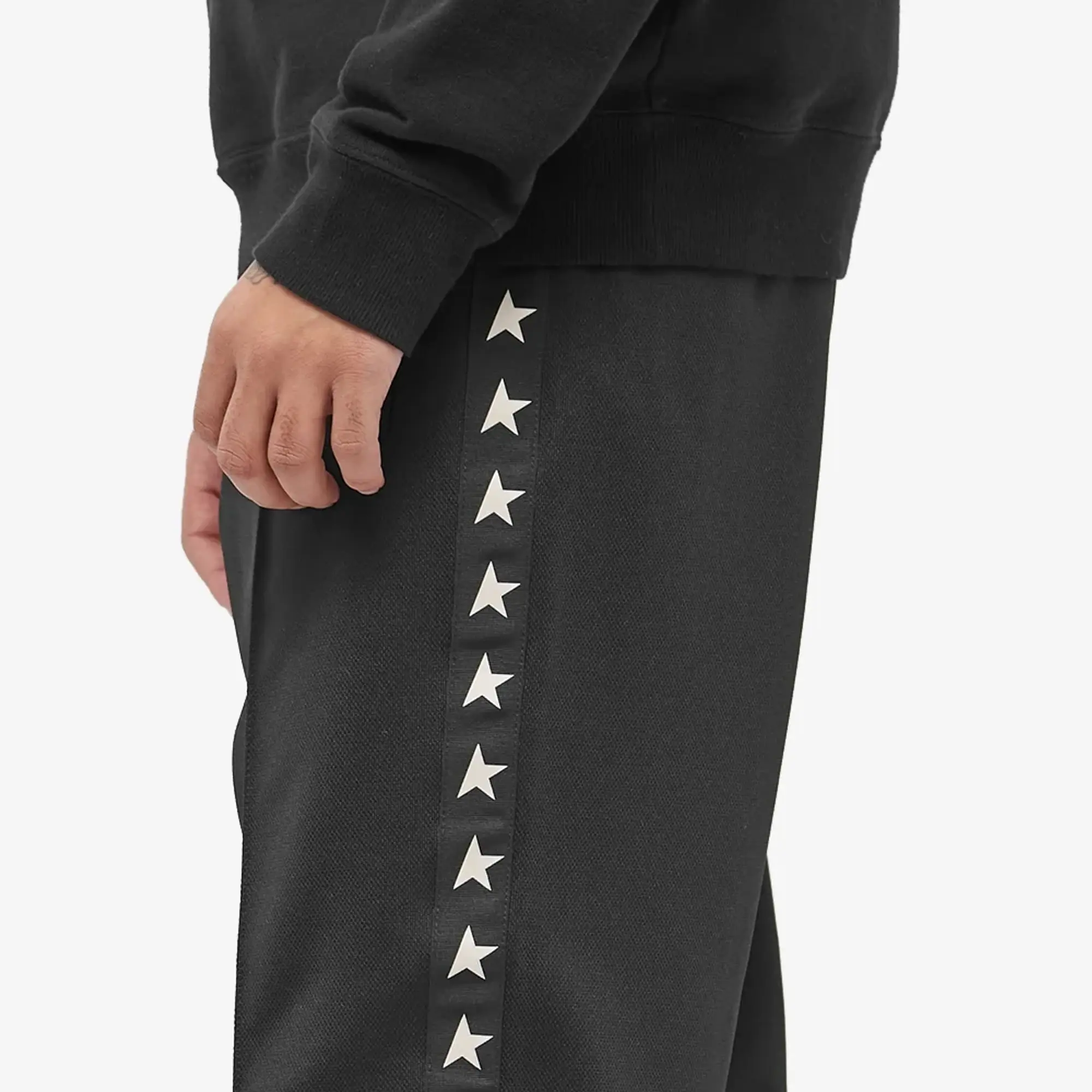 Golden Goose Men's Star Doro Track Pant Black/White