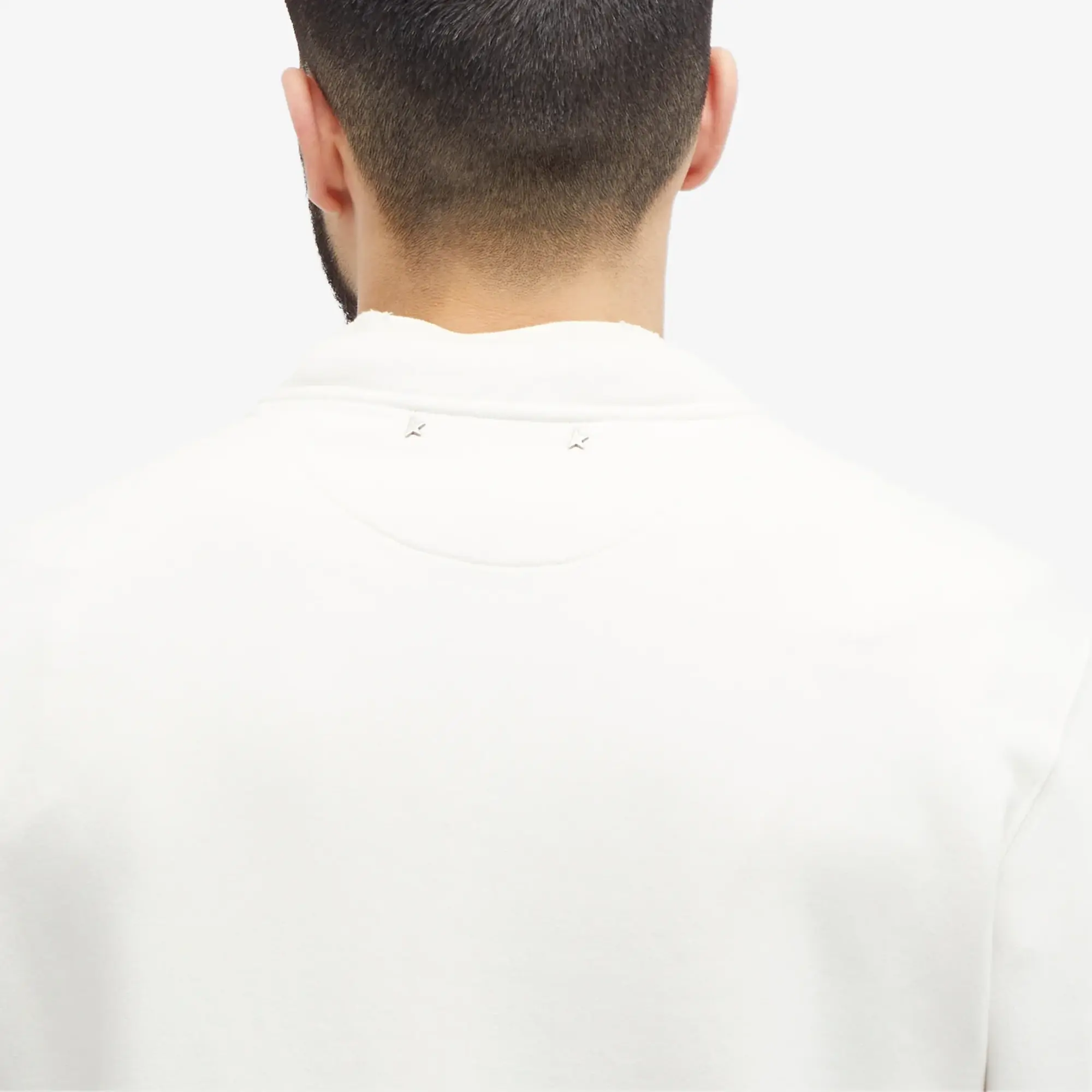 Golden Goose Men's Crest Embroidery Crew Sweat Heritage White/Elcipse