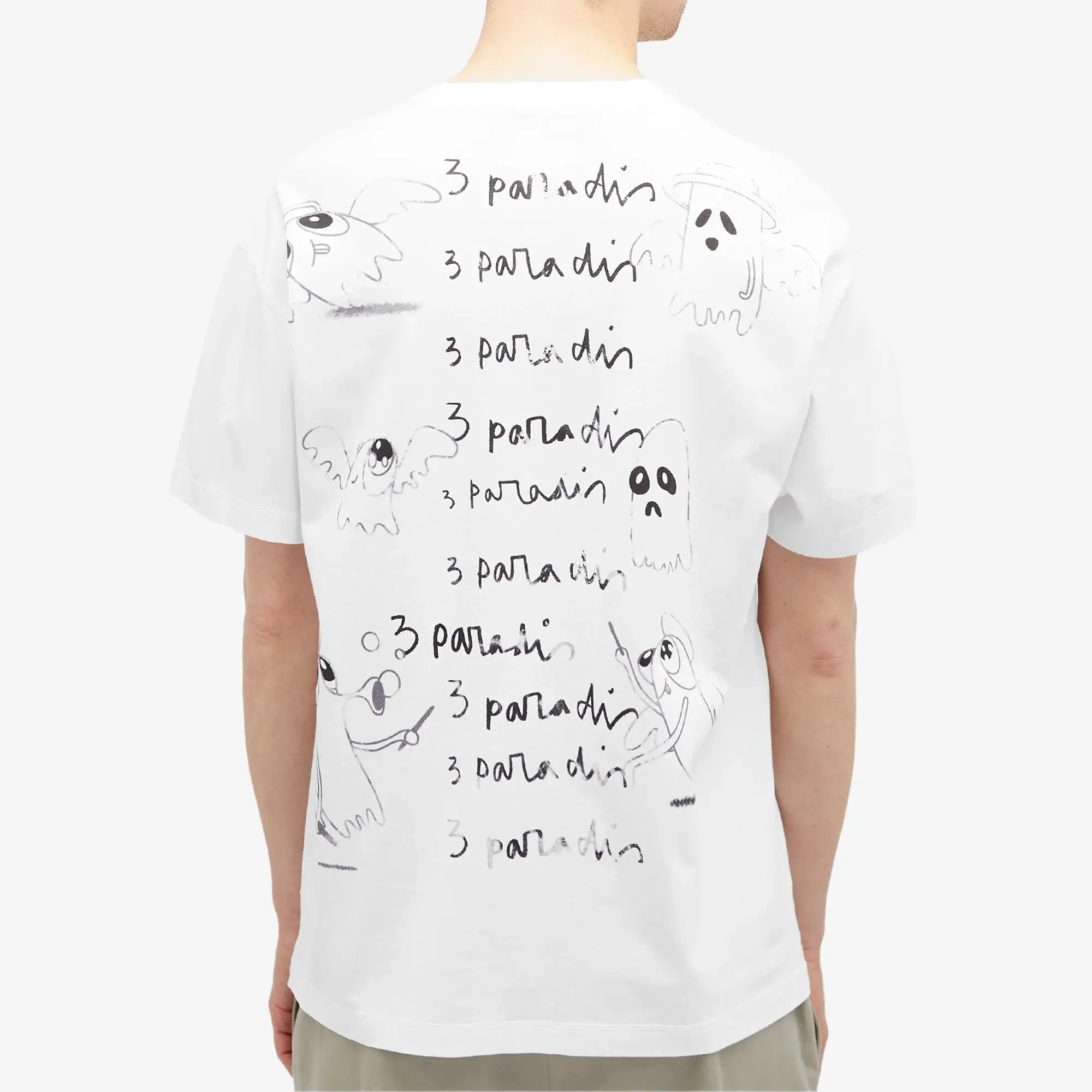 3.Paradis Men's x Edgar Plans Chalkboard T-Shirt White