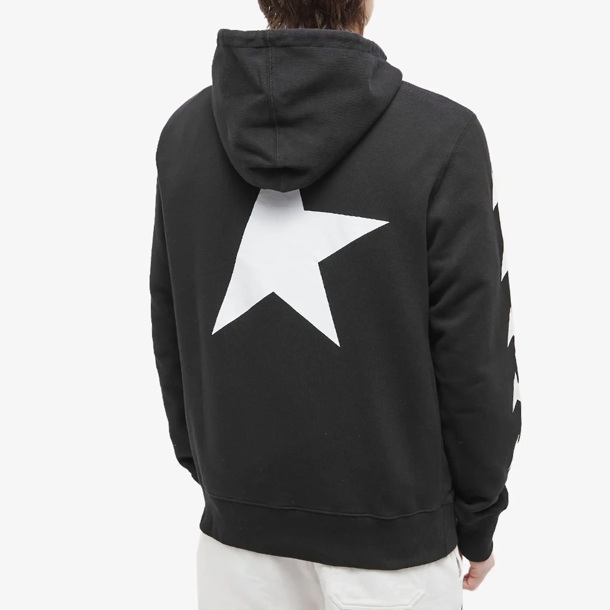 Golden Goose Men's Star Alighiero Hoodie Black/White