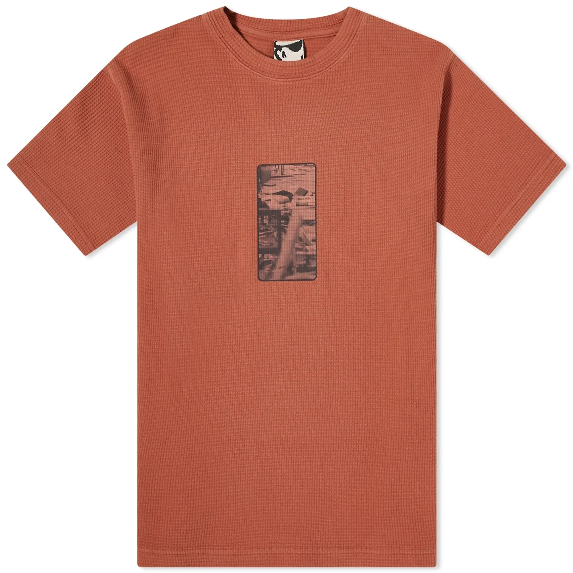 GR10K Men's Heavy Waffle Tee Upupa Red