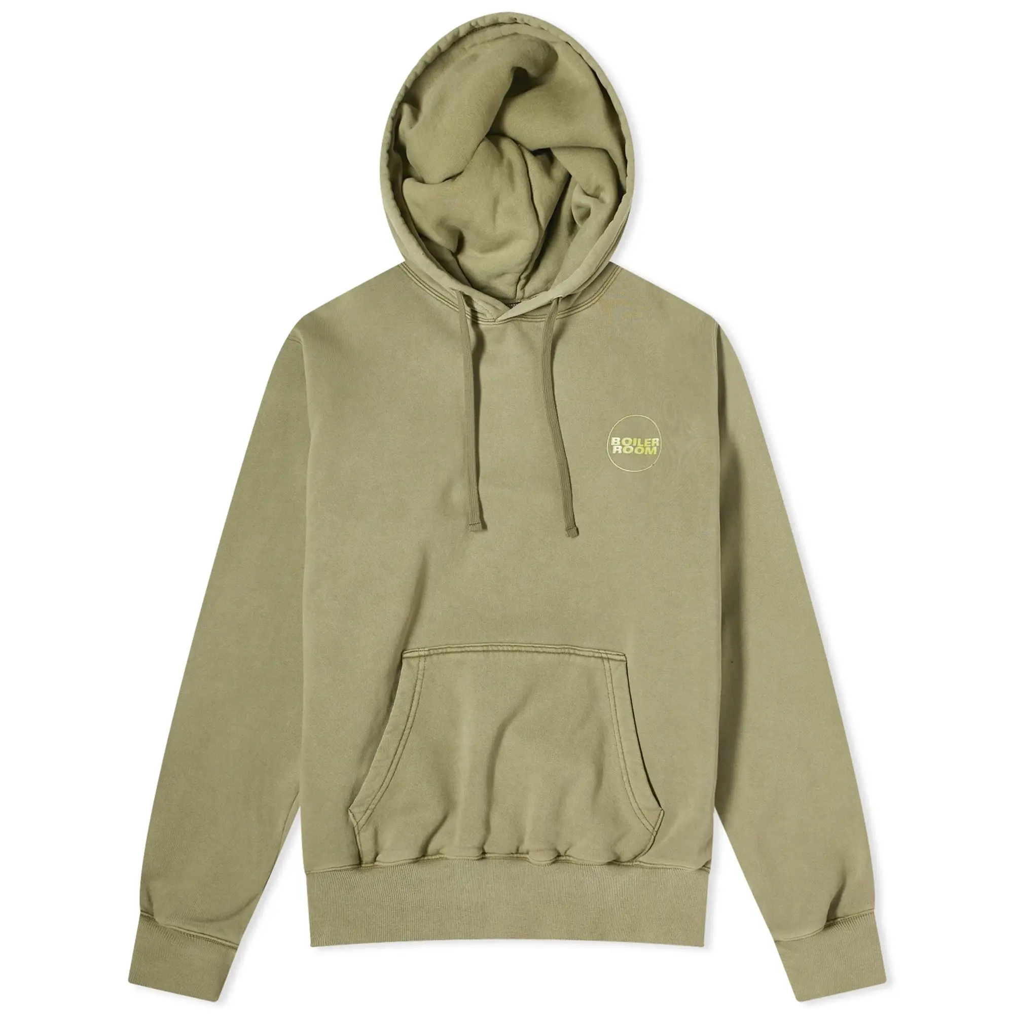 Champion Boiler Room Men s Core Logo Hoodie Olive SS24HD03OLV FOOTY.COM