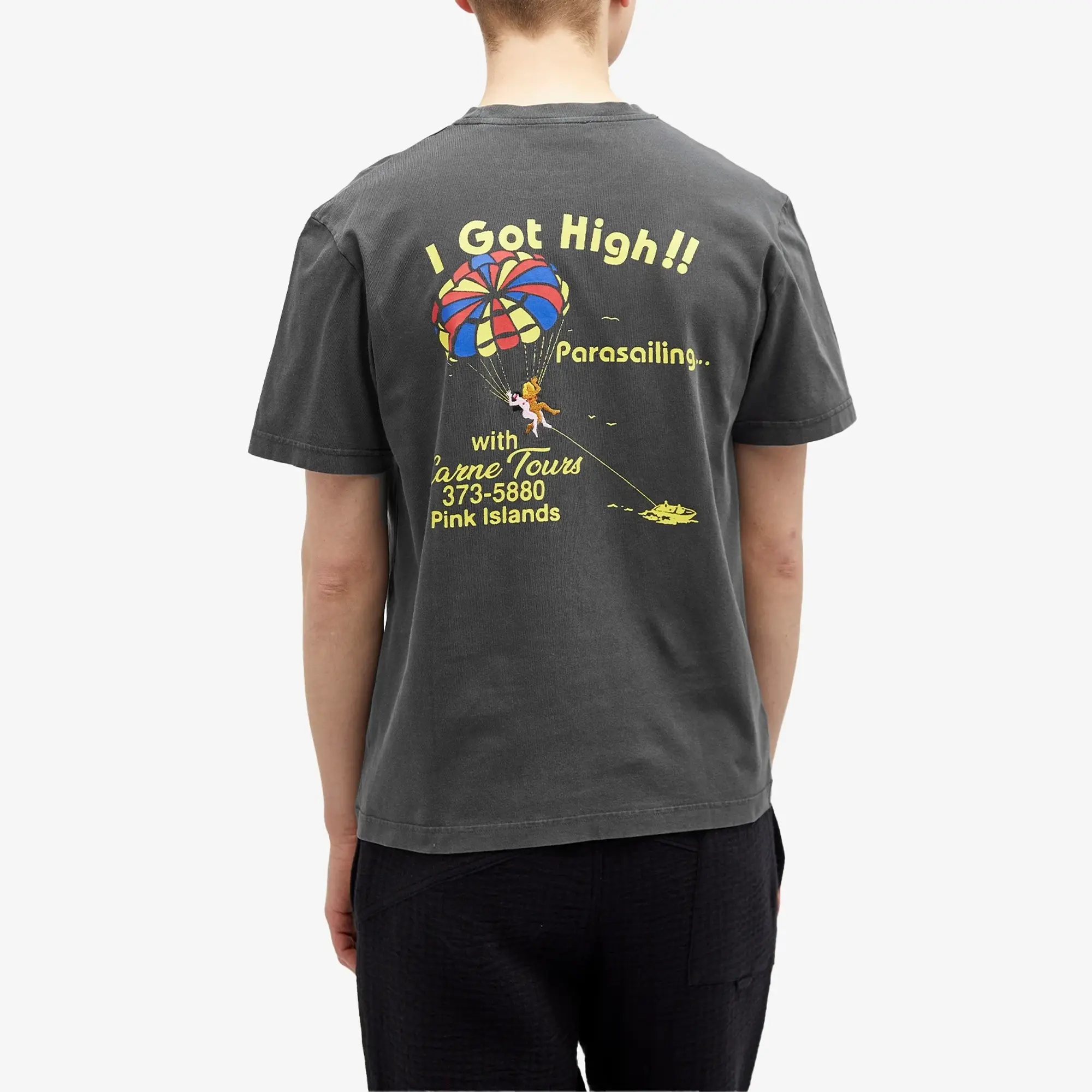 Carne Bollente Men's I Got High T-Shirt Washed Black